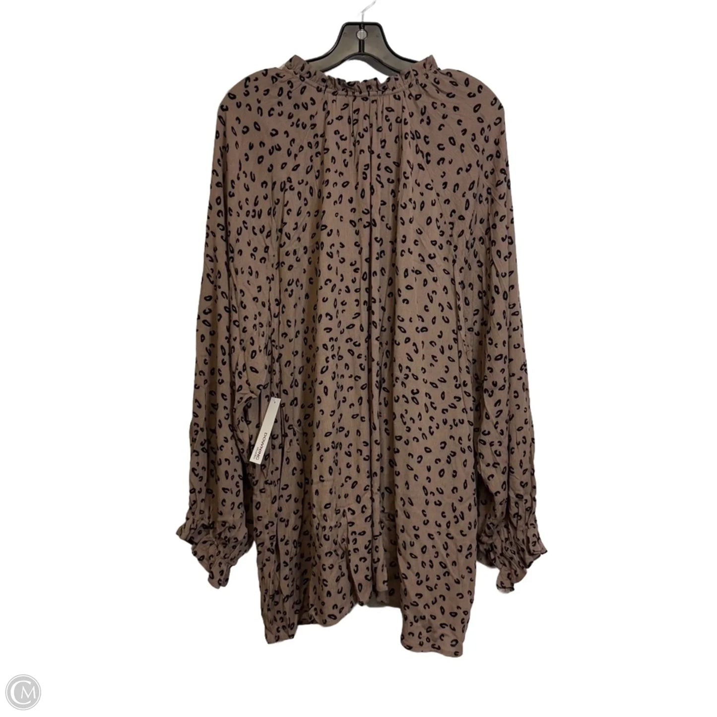 Top Long Sleeve By Clothes Mentor In Animal Print, Size: 5x
