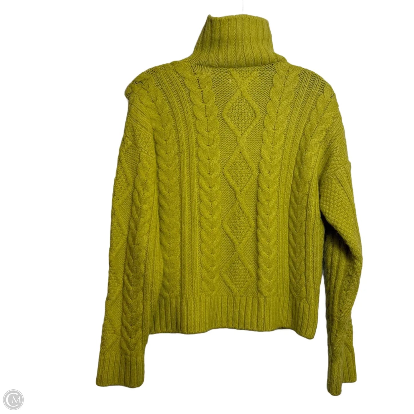 Sweater By Anthropologie In Chartreuse, Size: Xs