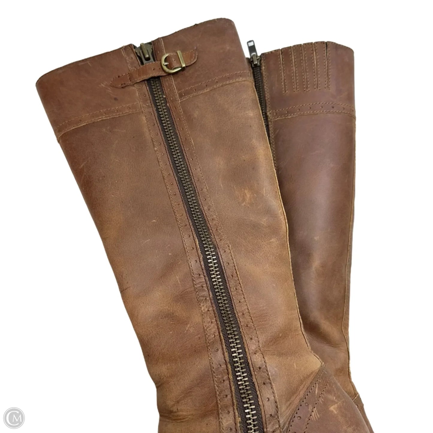 Boots Knee Flats By Born In Brown, Size: 9