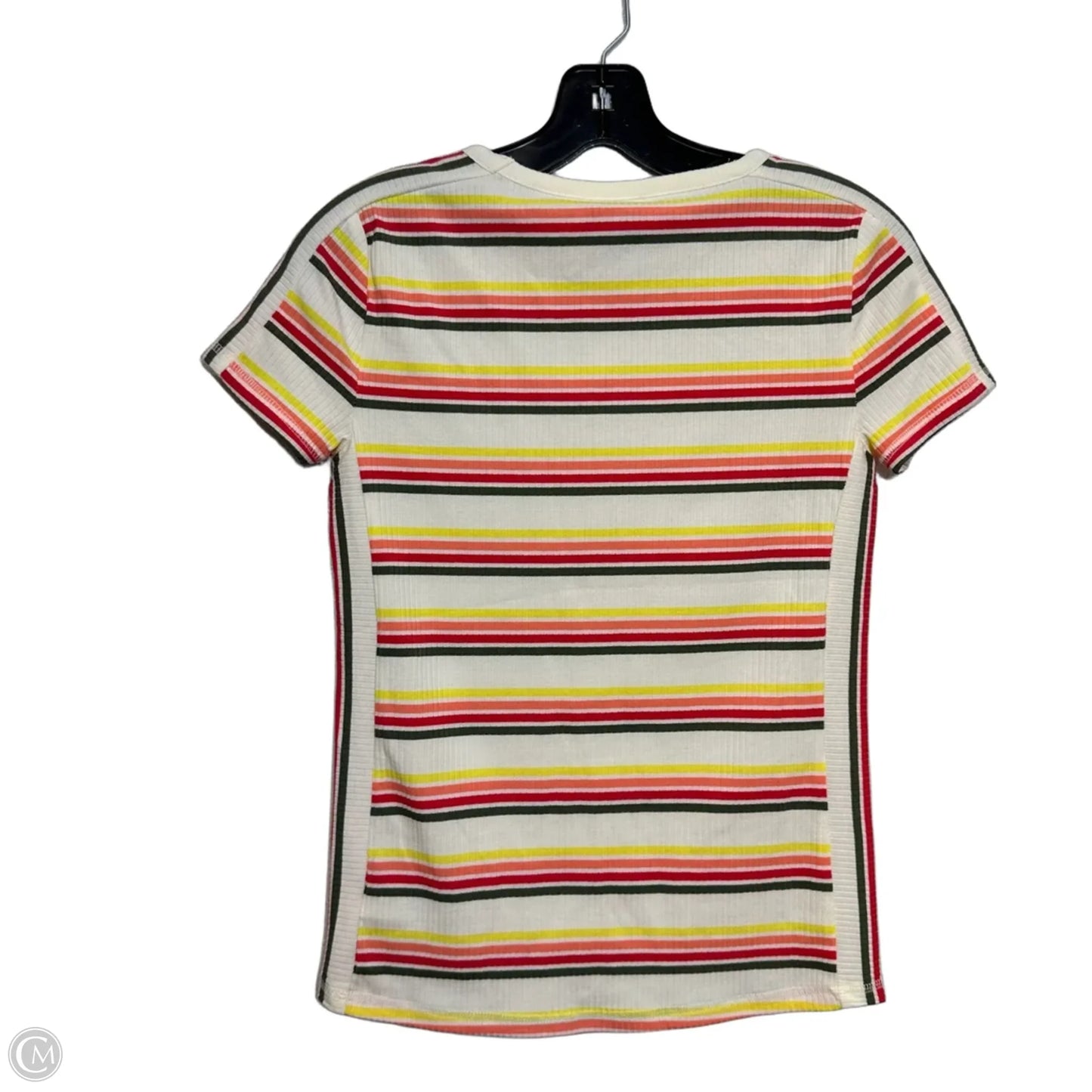 Top Short Sleeve By Talbots In Striped Pattern, Size: Sp