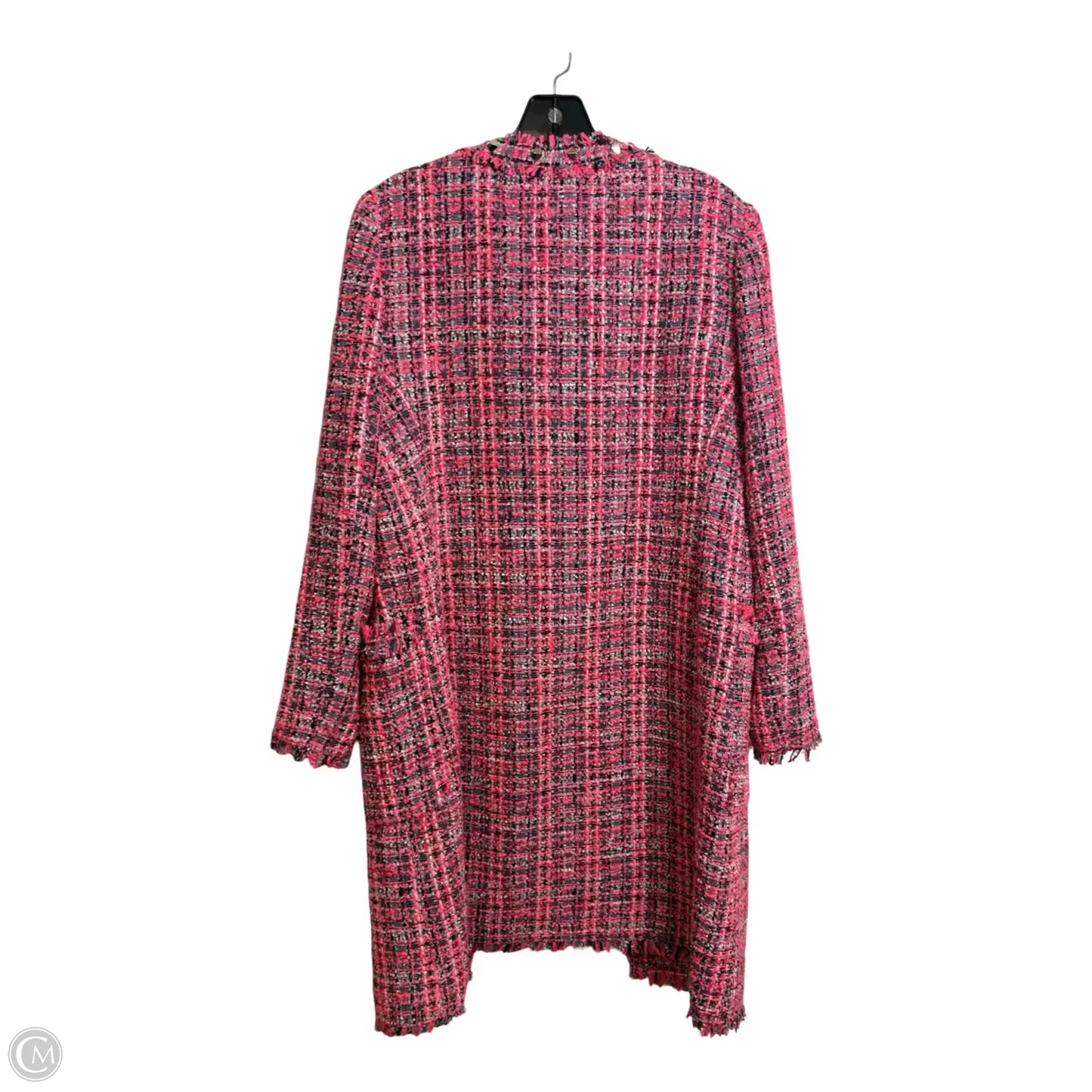 Tweed jacket Coat Designer By Kate Spade In Pink, Size: 10