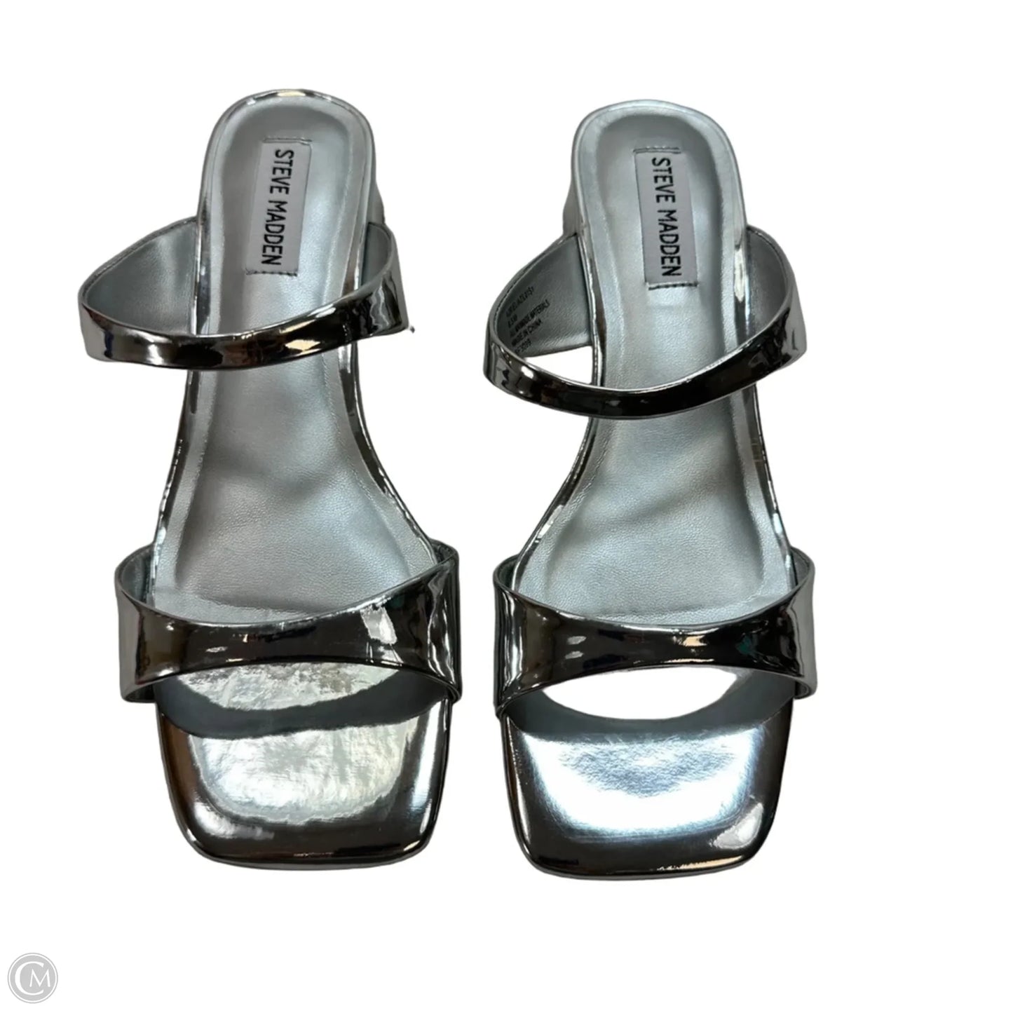 Sandals Flats By Steve Madden In Silver, Size: 8.5