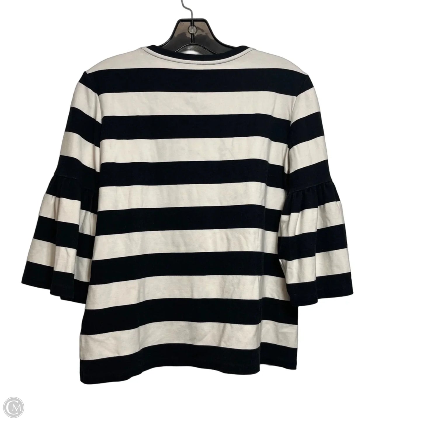 Top 3/4 Sleeve By Lauren Ralph Lauren In Black & White, Size: S