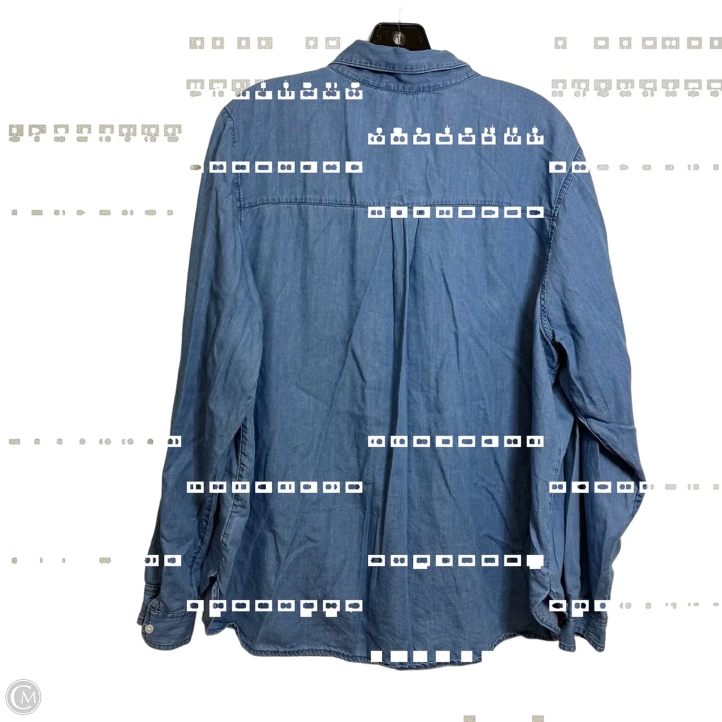 Top Long Sleeve By Lucky Brand In Blue Denim, Size: Xl
