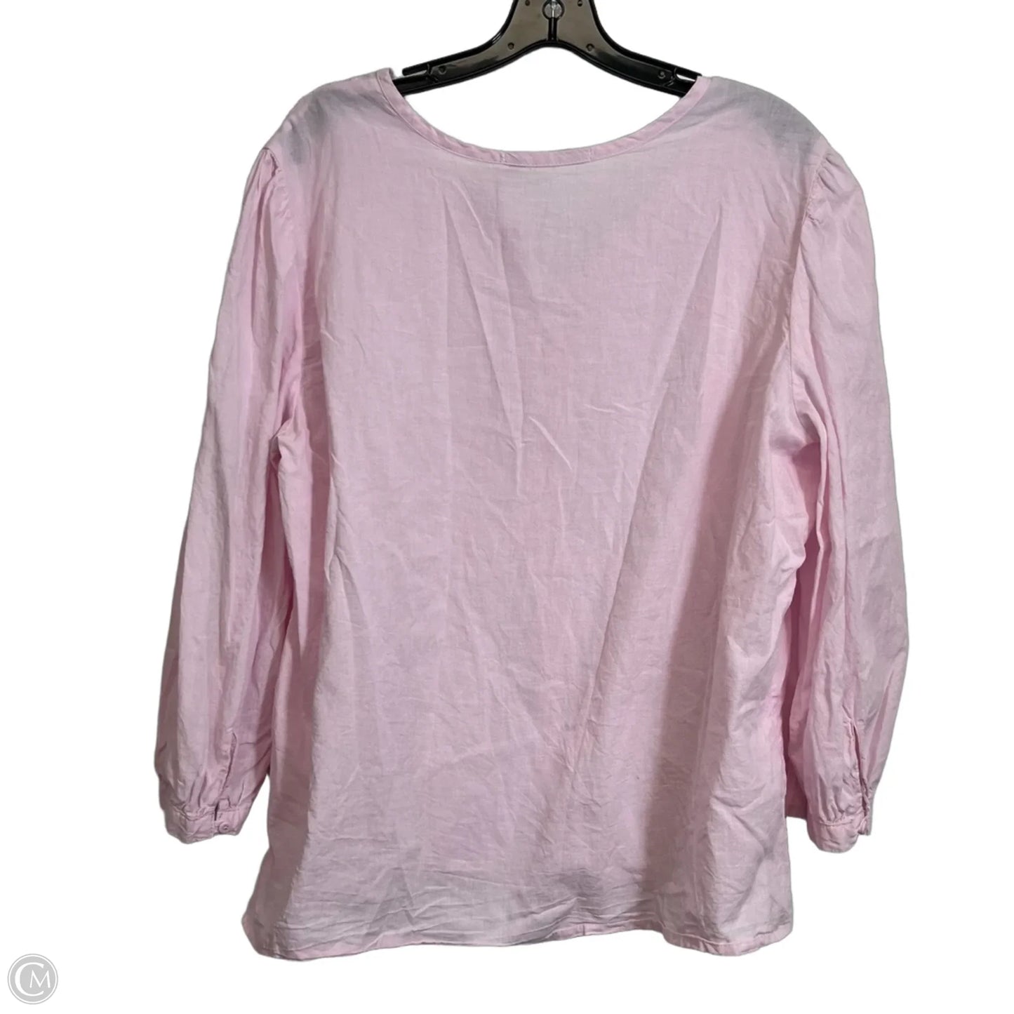 Top Long Sleeve By Lola River In Pink, Size: L