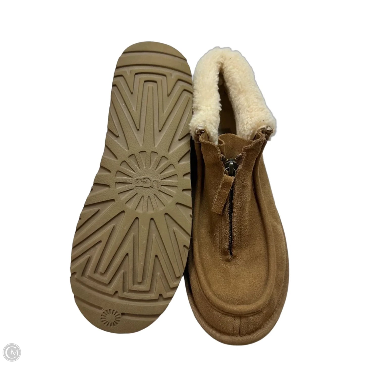 Boots Designer By Ugg In Brown, Size: 9