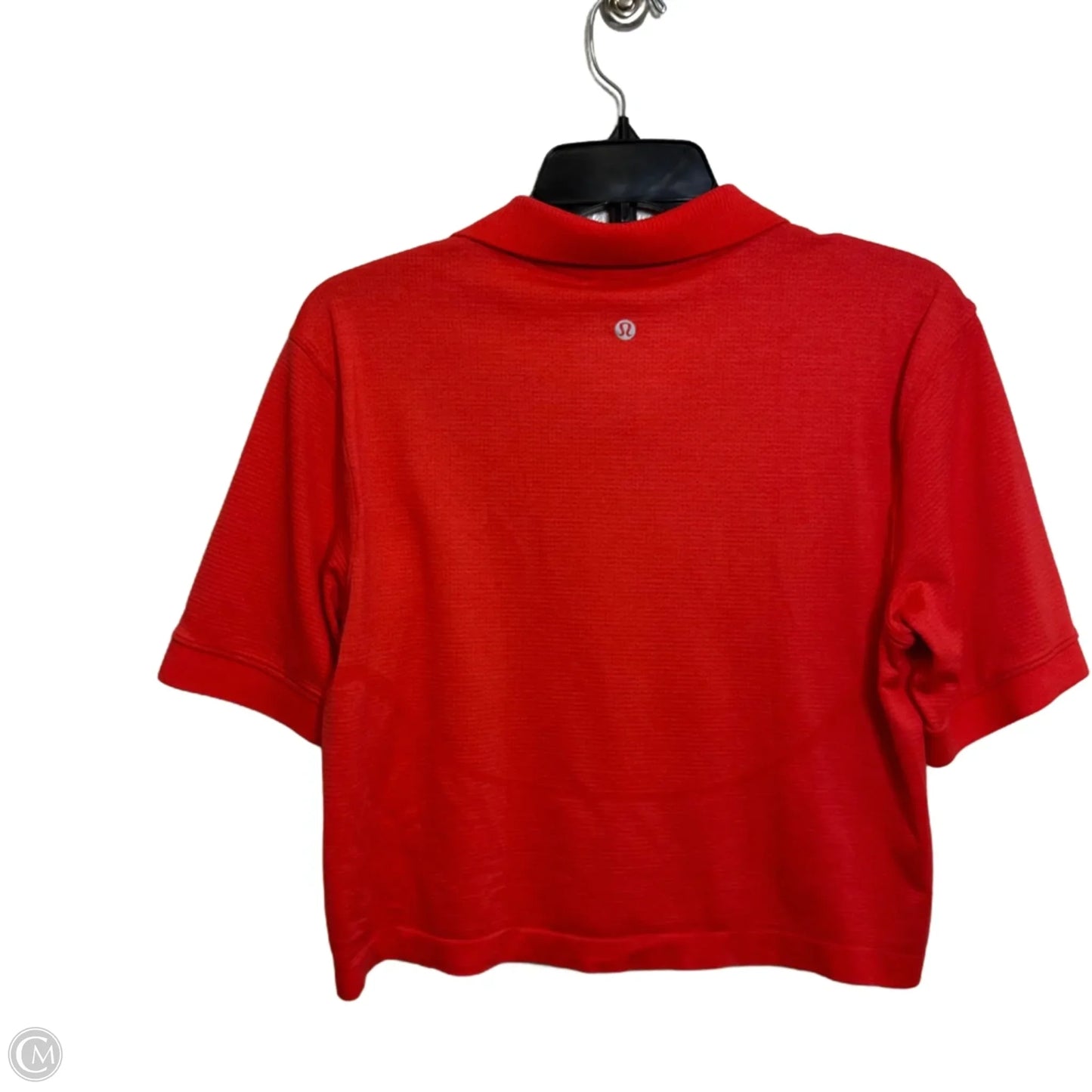Cropped polo Athletic Top Short Sleeve By Lululemon In Red, Size: 8