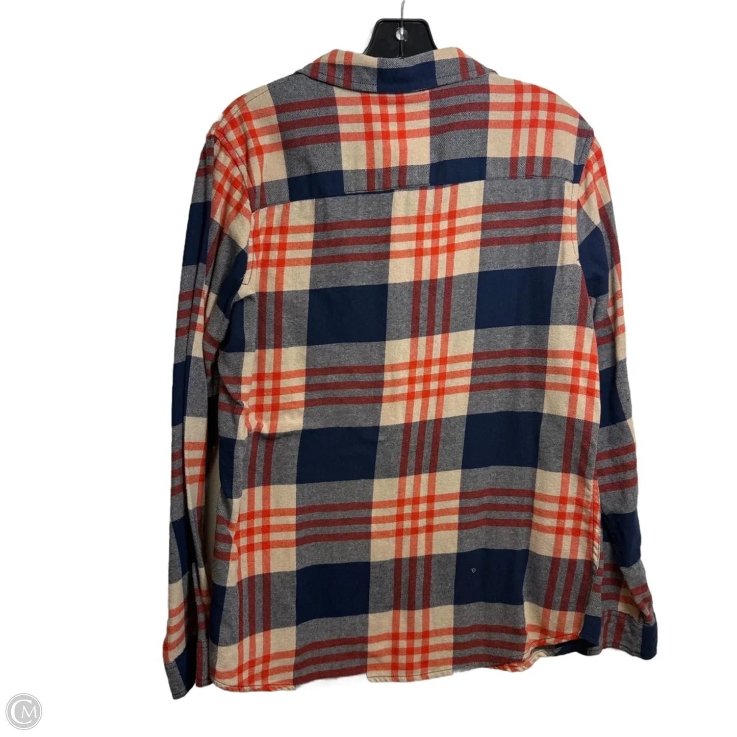 Top Long Sleeve By Clothes Mentor In Plaid Pattern, Size: L