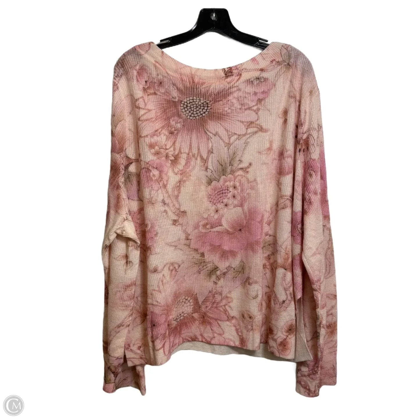 Top Long Sleeve By Anthropologie In Floral Print, Size: 3x