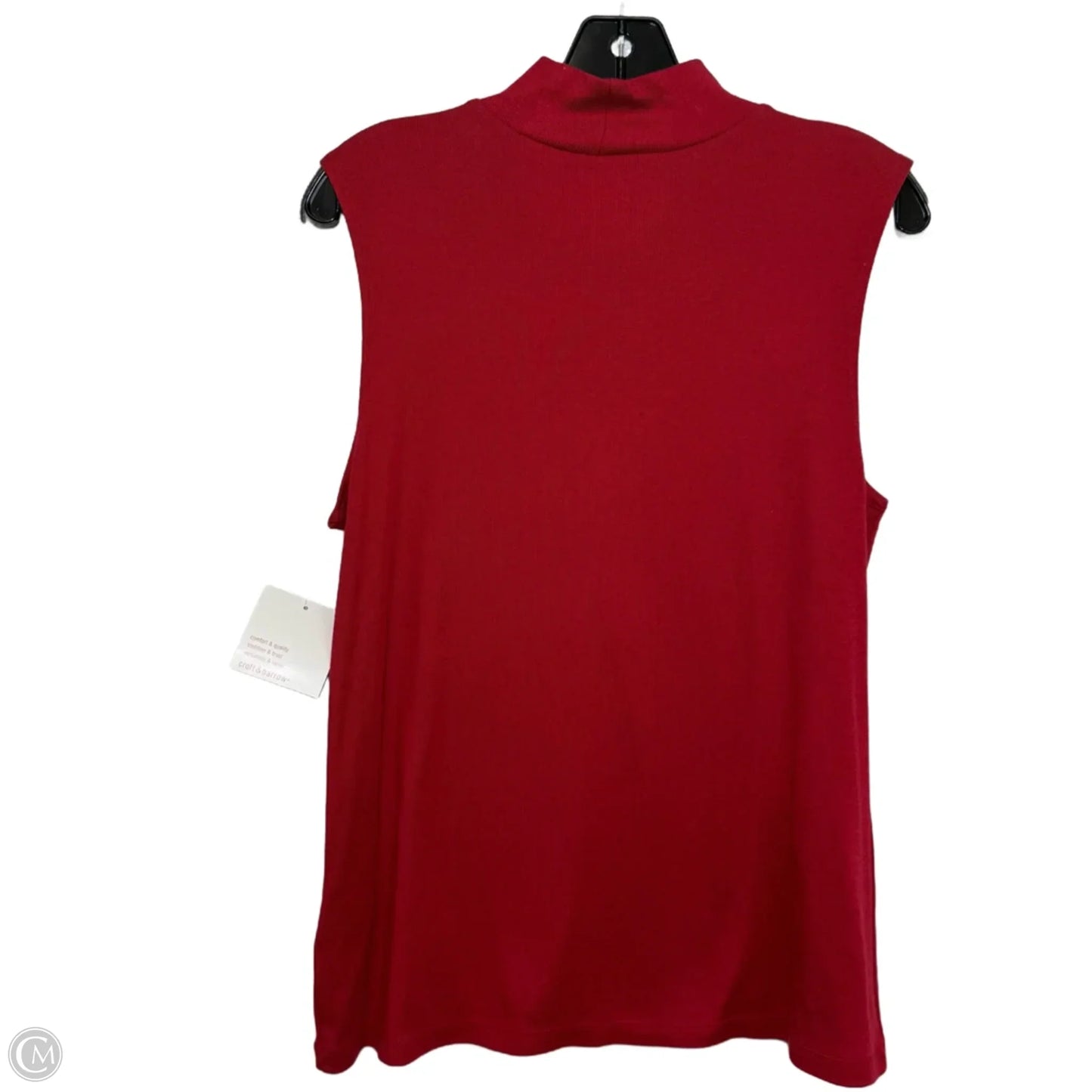 Top Sleeveless By Croft And Barrow In Red, Size: Xl