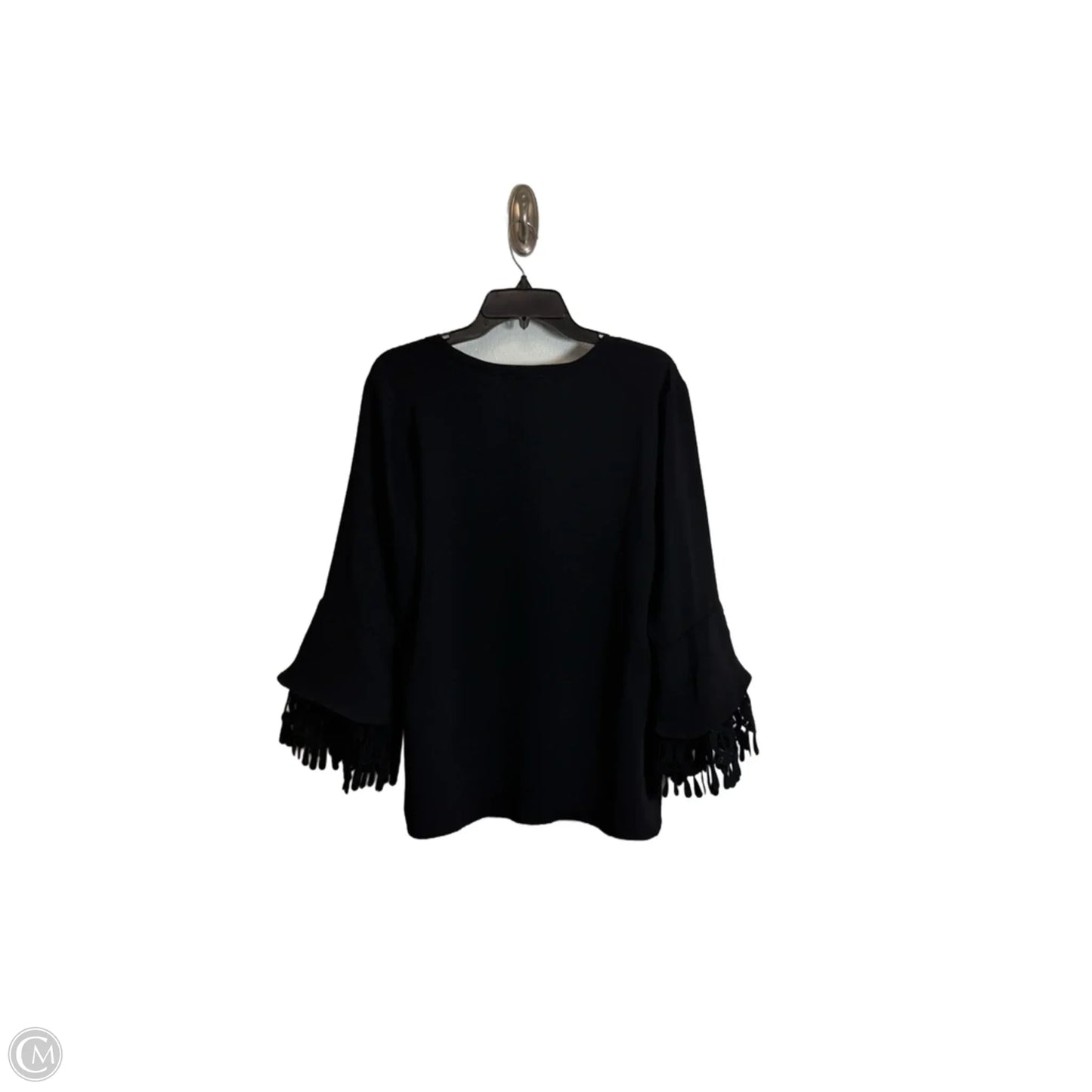 Top 3/4 Sleeve By Chicos In Black, Size: M