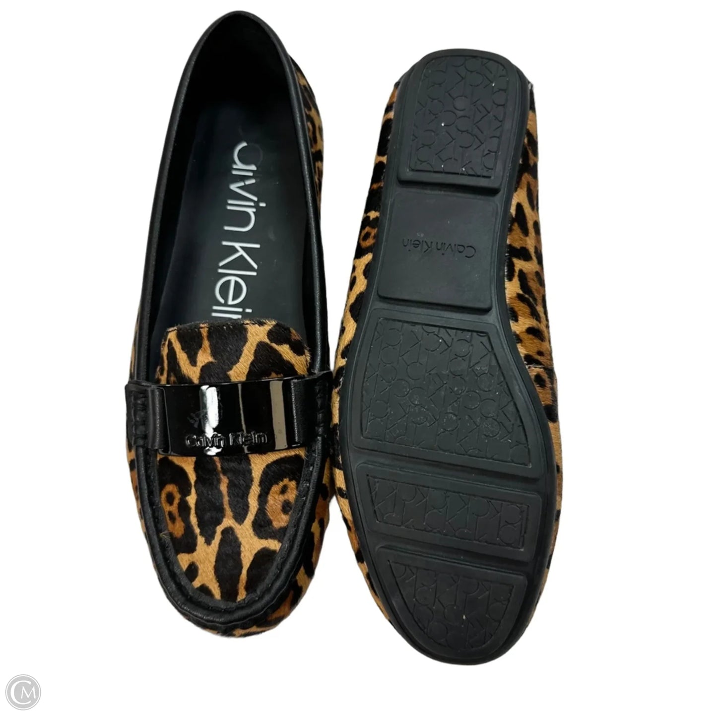 Shoes Flats By Calvin Klein In Animal Print, Size: 9.5