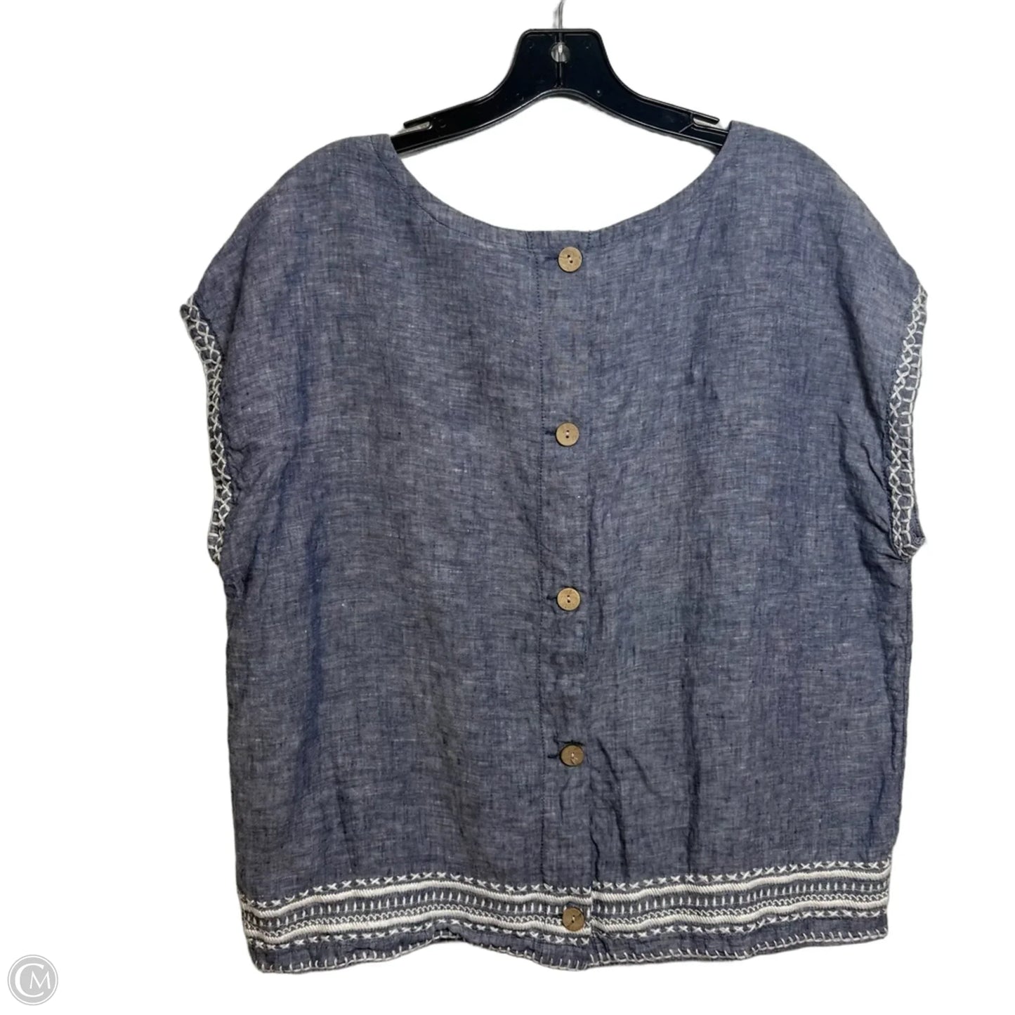 Top Sleeveless By Sigrid Olsen In Blue, Size: L