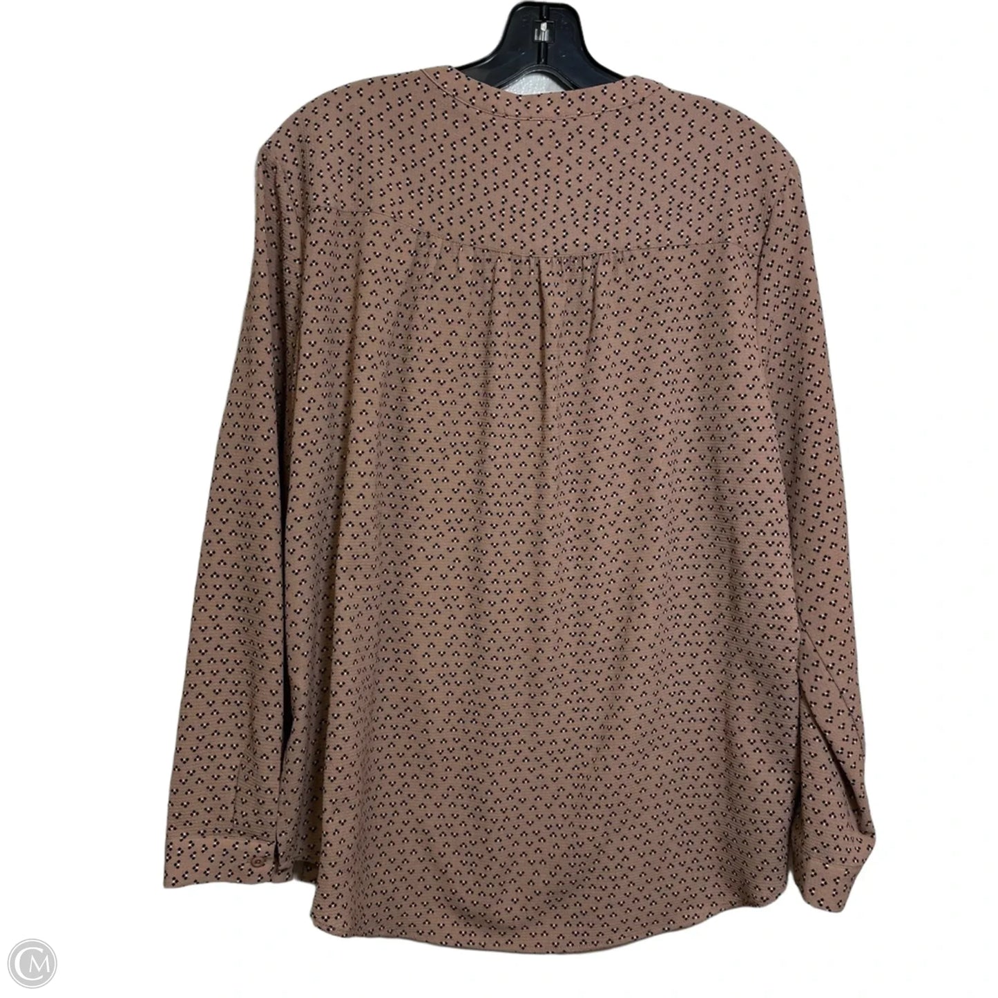 Top Long Sleeve By Adrianna Papell In Brown, Size: L