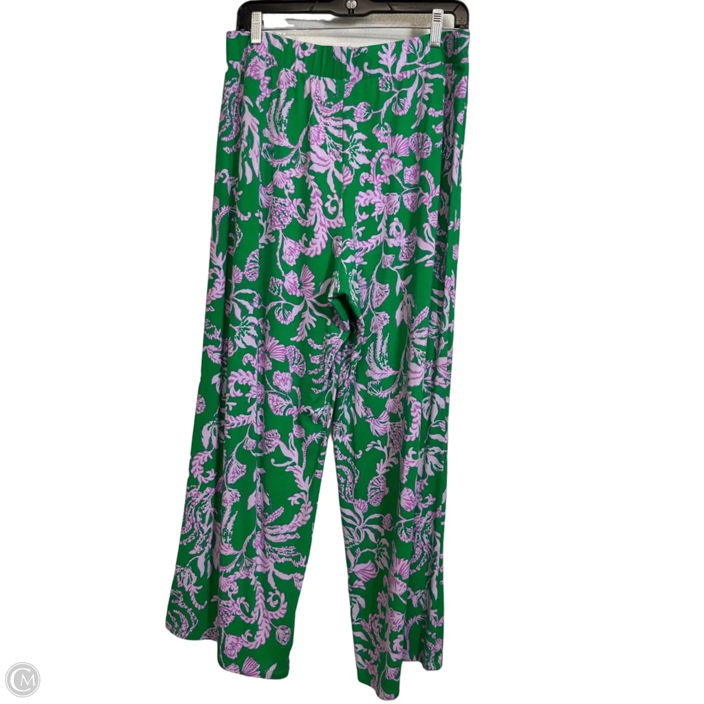 Pants Designer By Lilly Pulitzer In Green & Purple, Size: L
