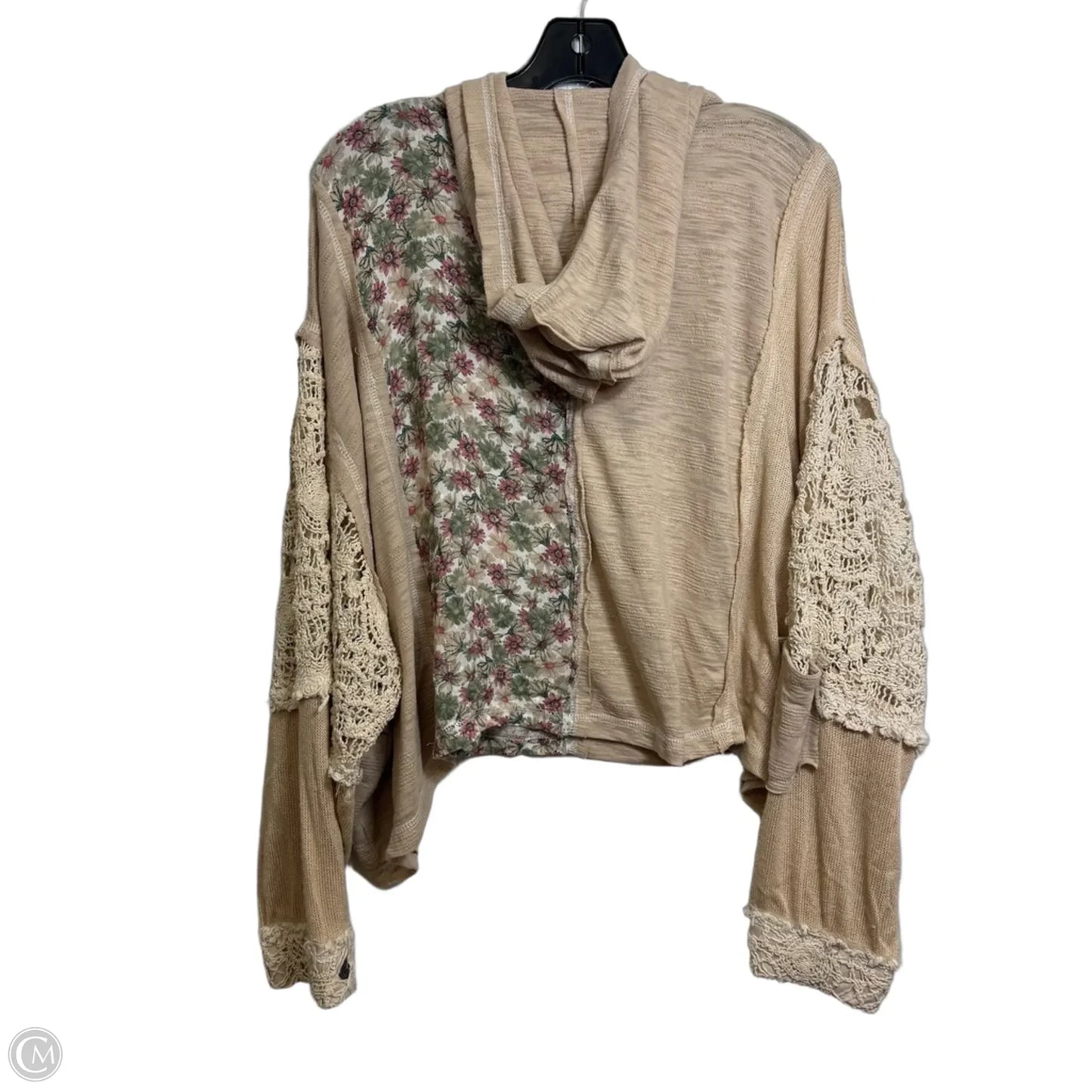 Top Long Sleeve By Pol In Tan, Size: L