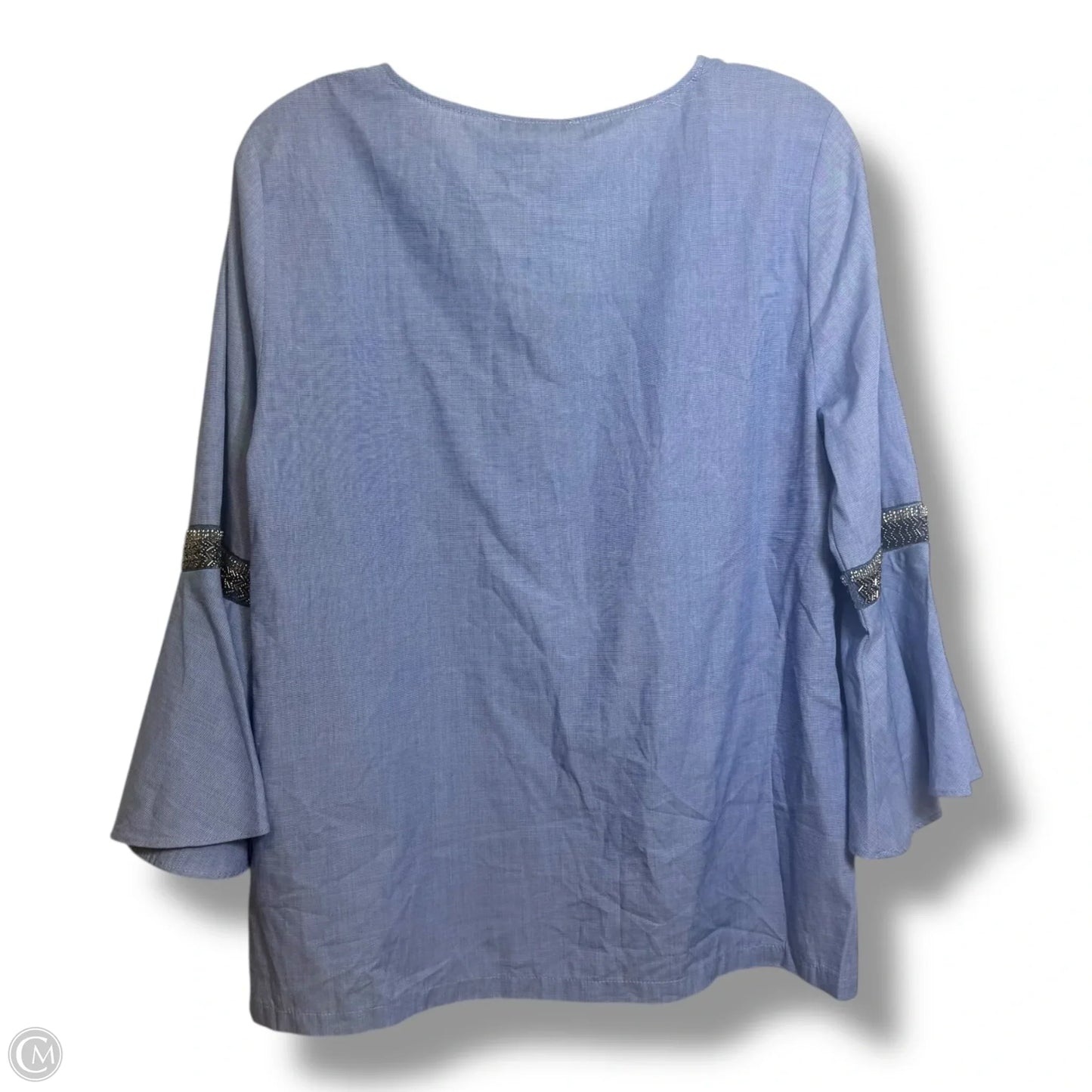 Top 3/4 Sleeve By Jane And Delancey In Blue, Size: M