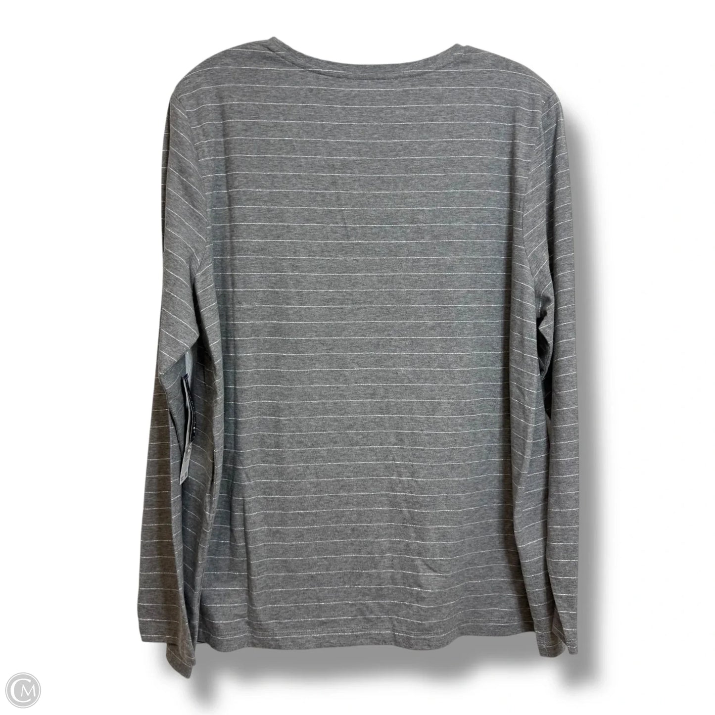Top Long Sleeve By Jones New York In Grey, Size: 2x