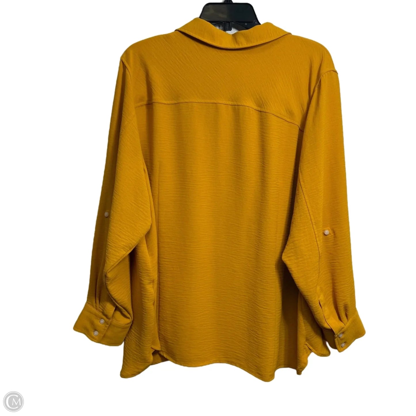 Blouse Long Sleeve By Tommy Hilfiger In Gold, Size: 2x
