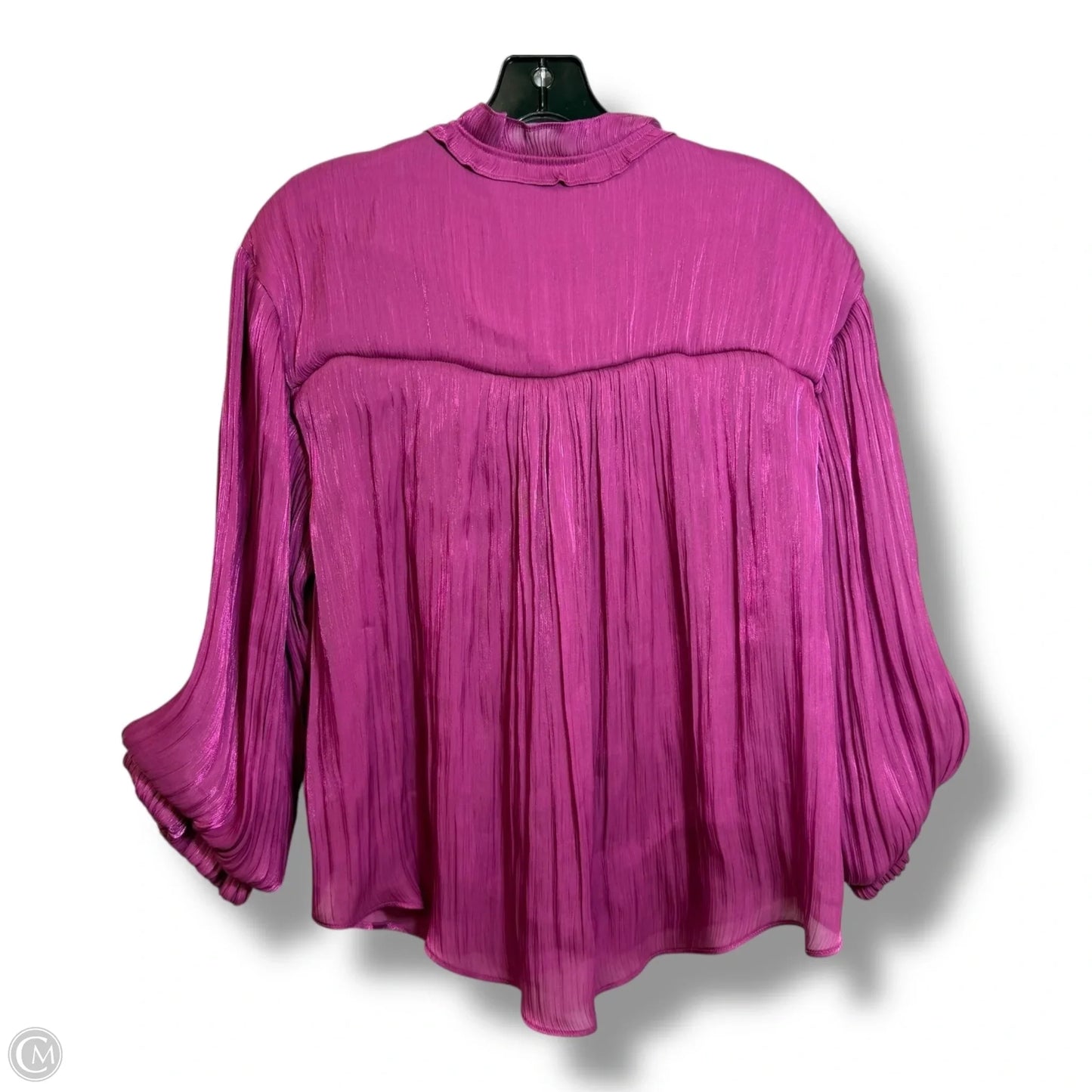 Top Long Sleeve Basic By Fate In Pink, Size: Medium