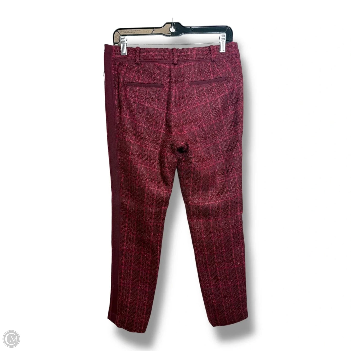 Pants Designer By Tory Burch In Maroon, Size: 4