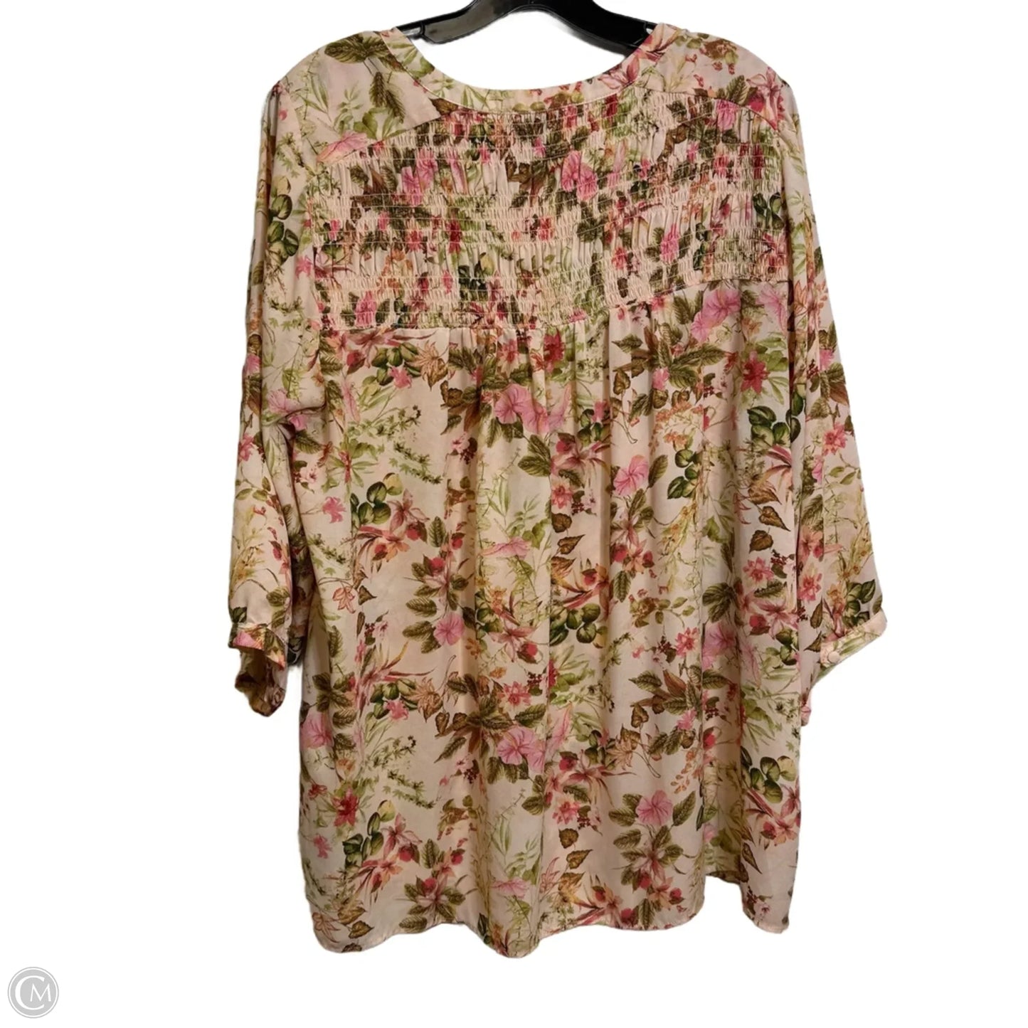 Top Long Sleeve By Cynthia Rowley In Floral Print, Size: 1x