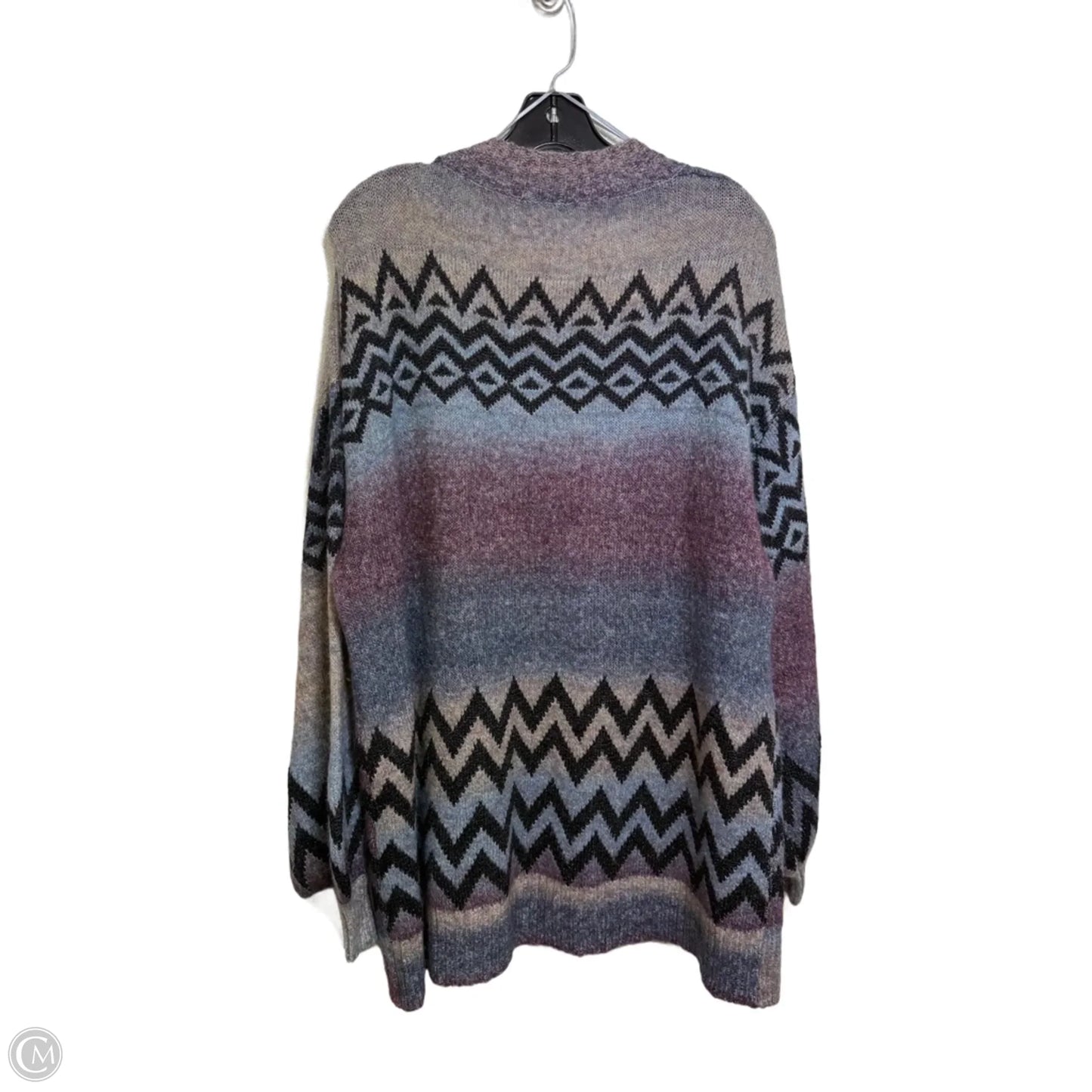 Cardigan By Ee Some In Grey & Purple, Size: S