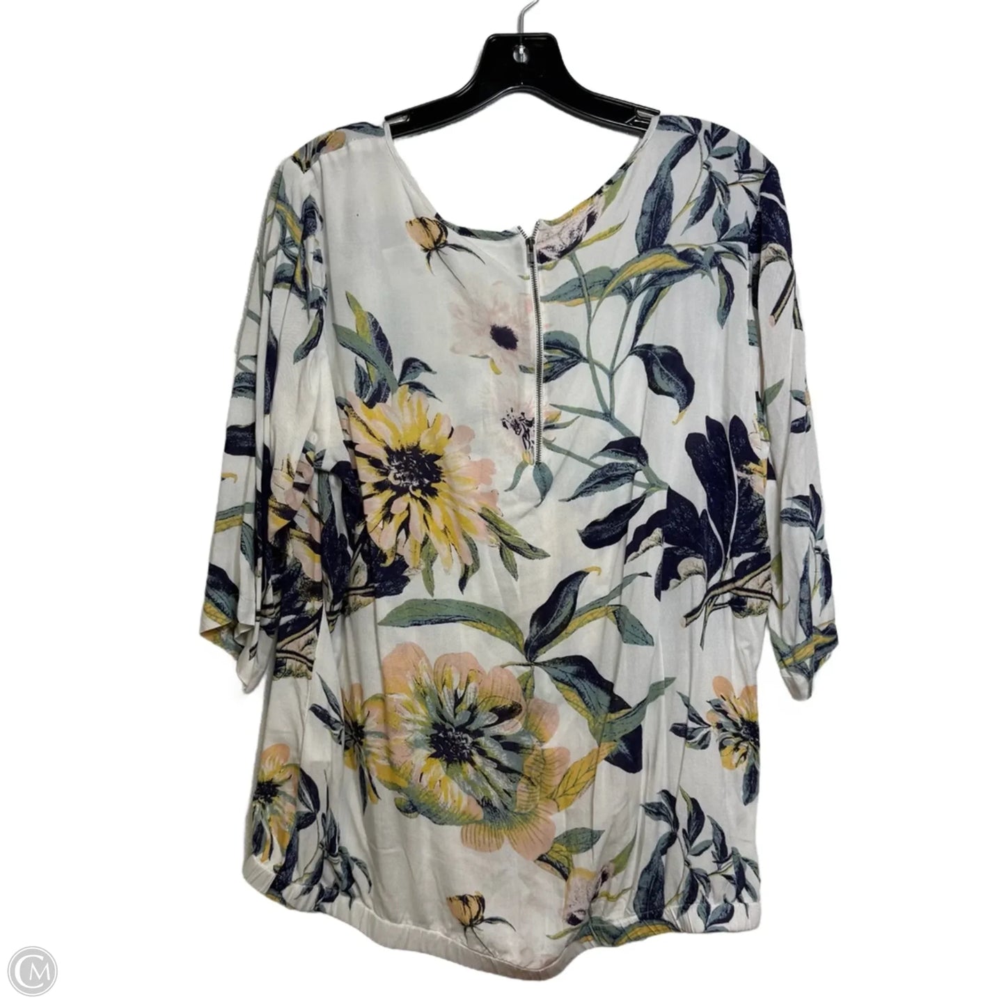 Top Long Sleeve Basic By Clothes Mentor In Floral Print, Size: 16