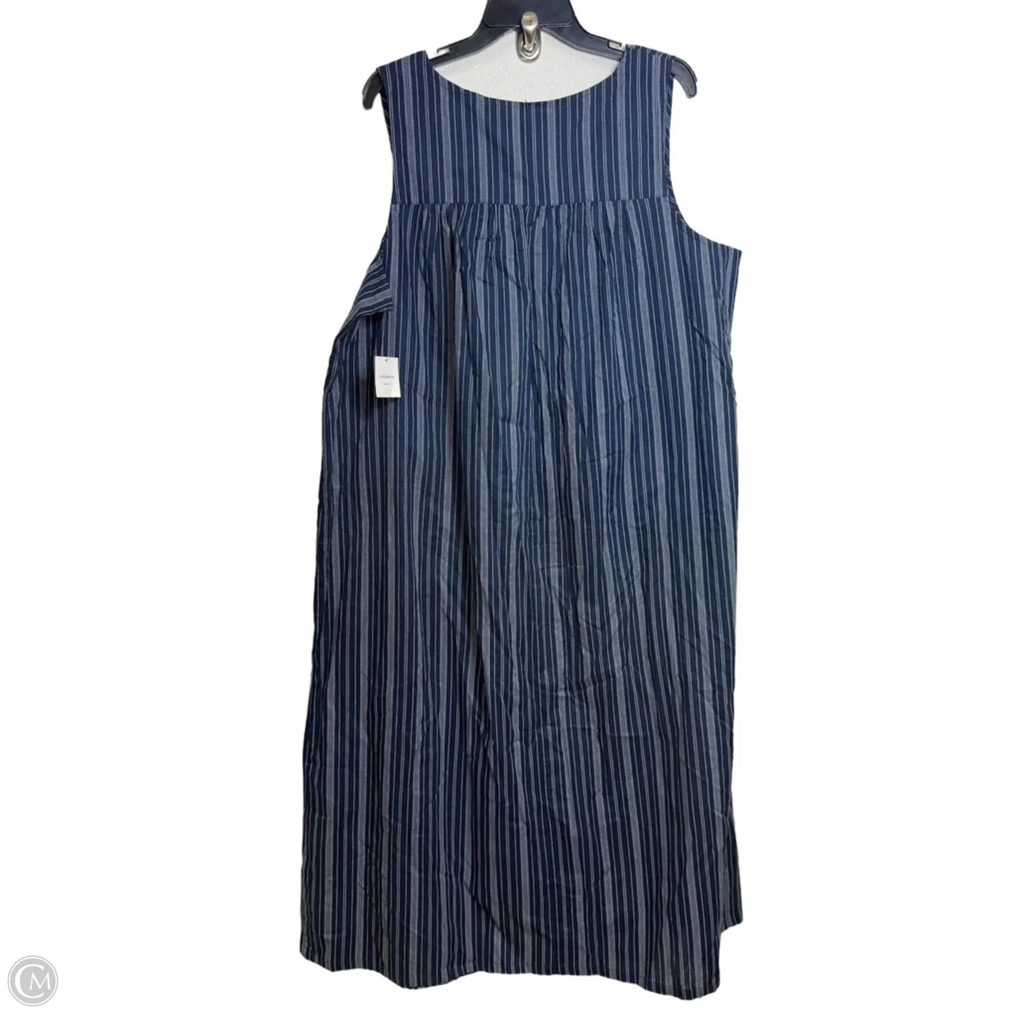 Dress Casual Maxi By Croft And Barrow In Blue & White, Size: 2x