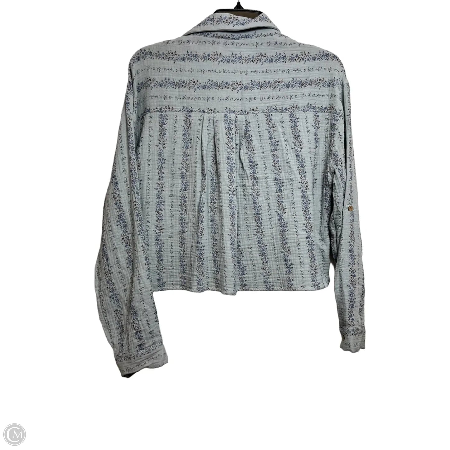 Top Long Sleeve By Love Notes In Blue, Size: L