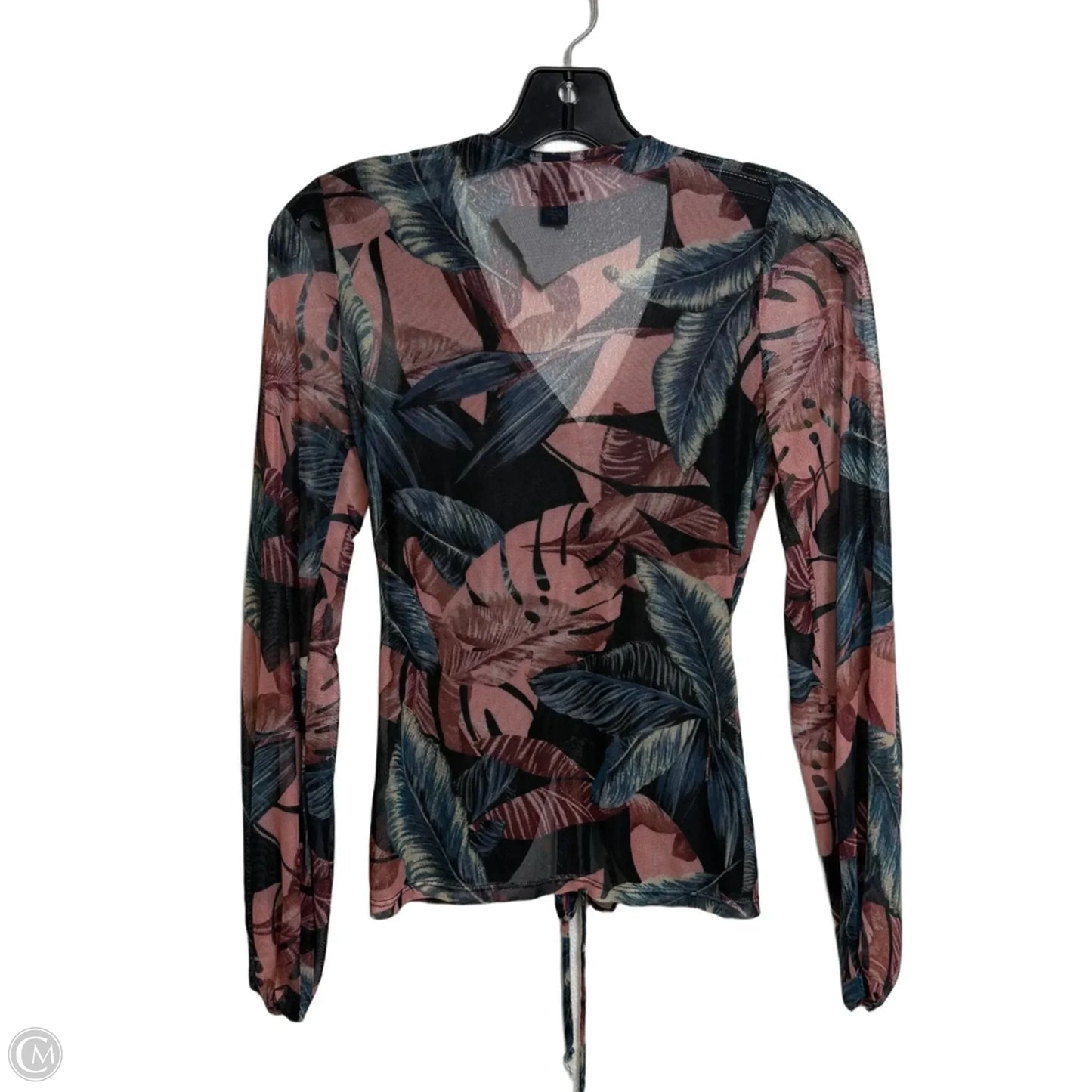 Top Long Sleeve Basic By Daytrip In Black & Pink, Size: Xs