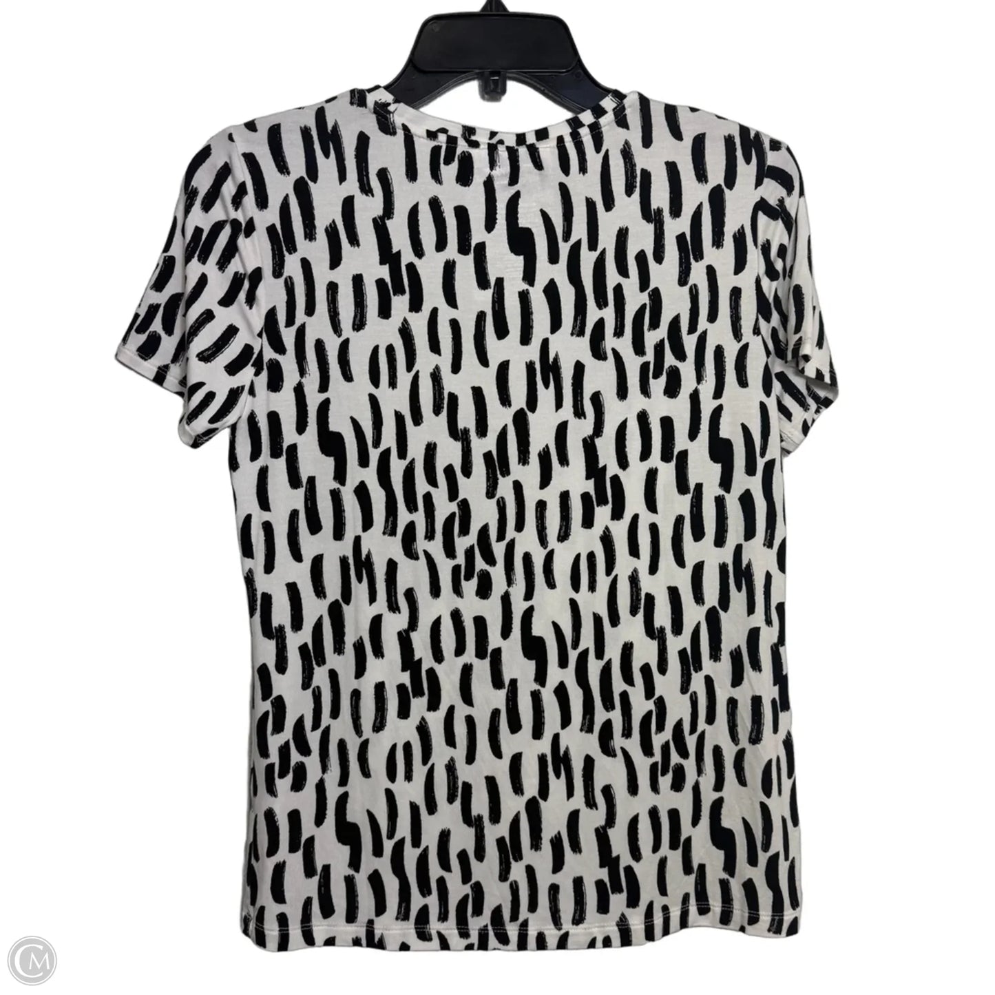 Top Short Sleeve By Nine West In Black & White, Size: S