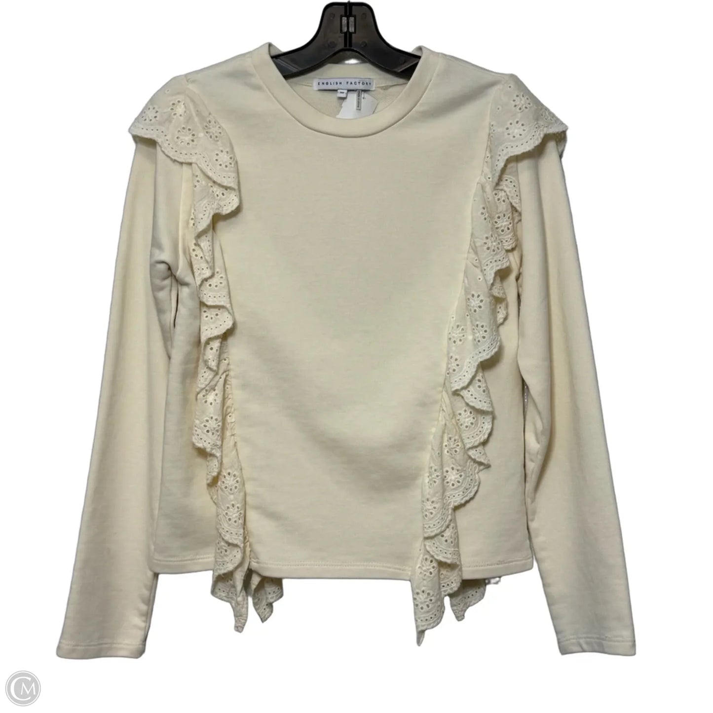 Sweatshirt Crewneck By English Factory In Beige, Size: Xs