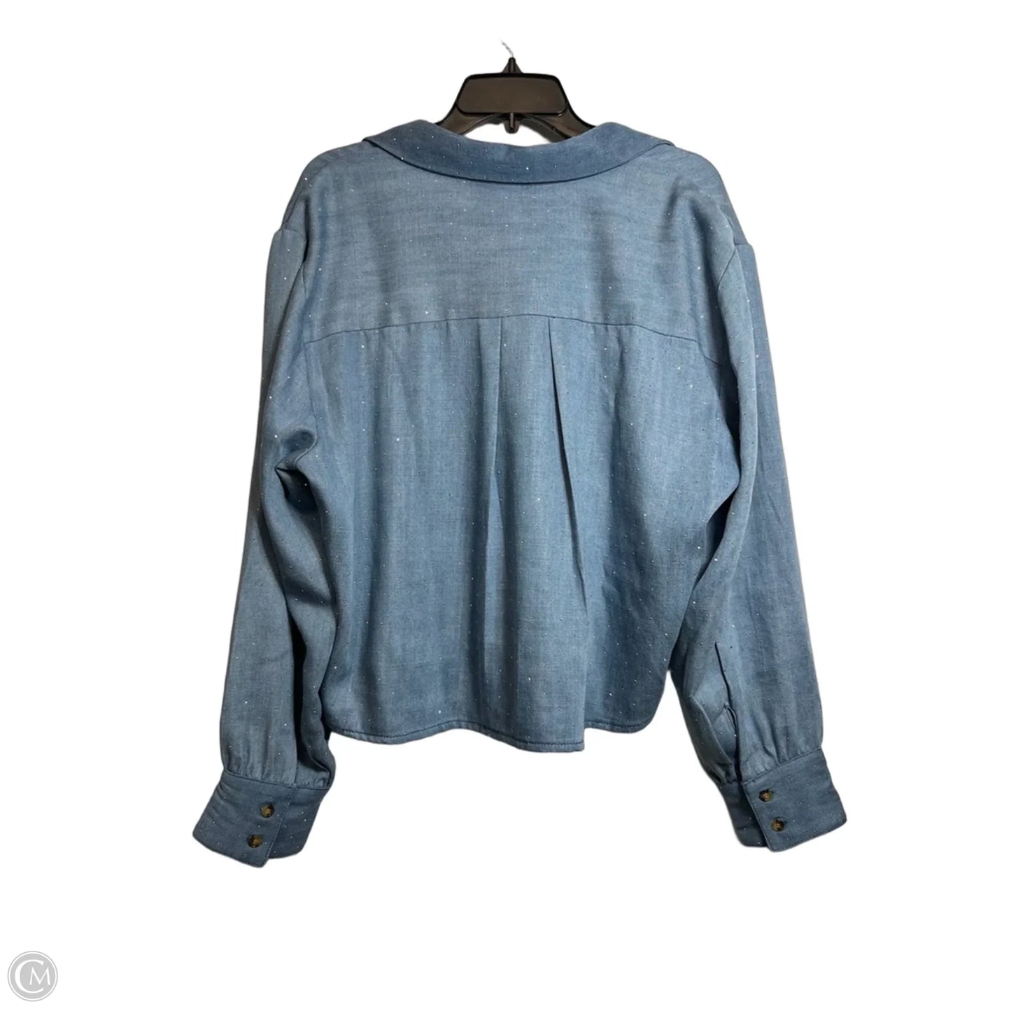 Top Long Sleeve By Velvet Heart In Blue Denim, Size: M