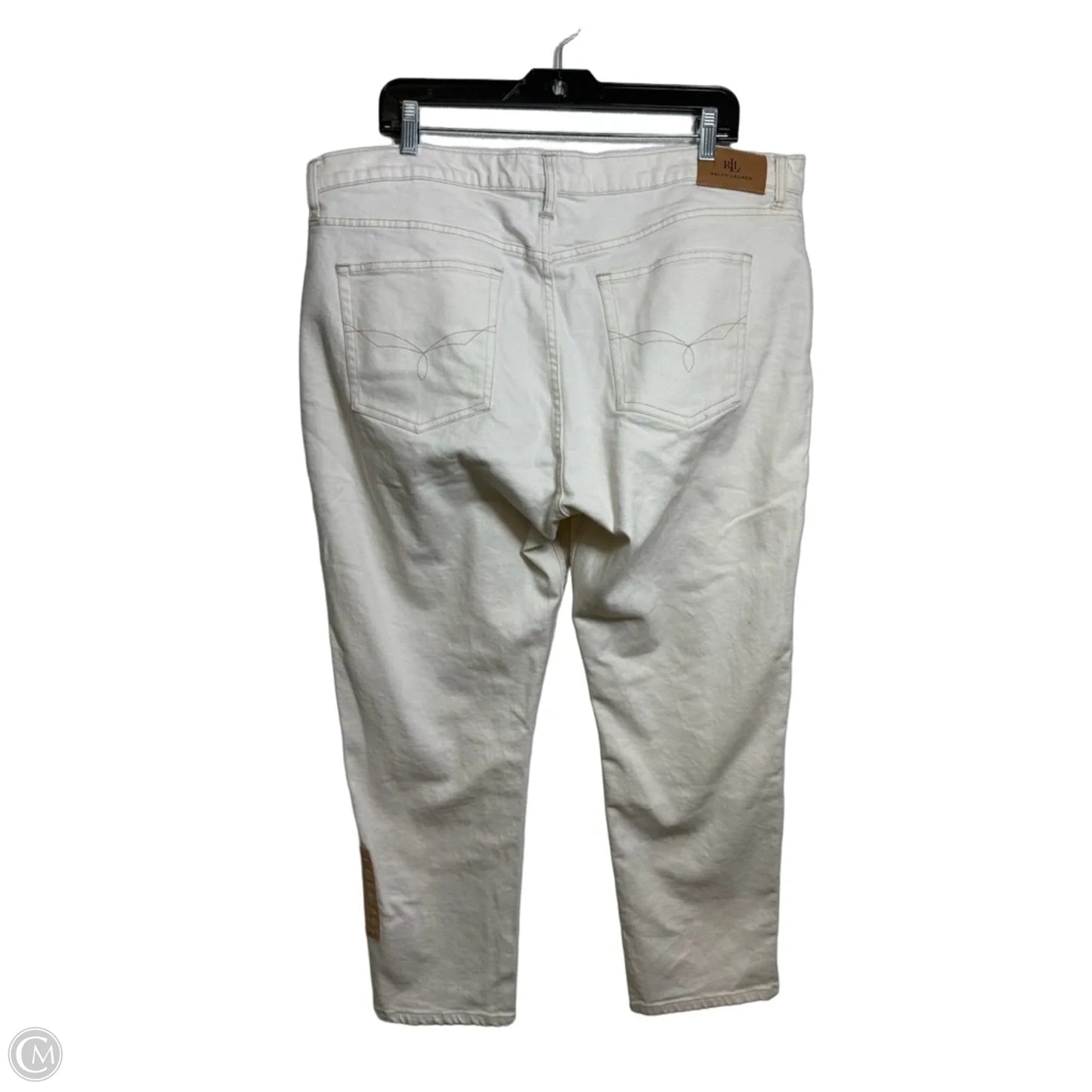 Jeans Boyfriend By Lauren By Ralph Lauren In White, Size: 16