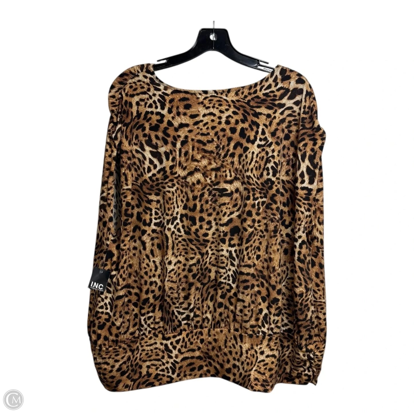 Top Sleeveless By Inc In Animal Print, Size: 2x