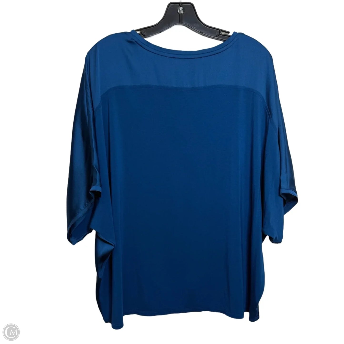 Top Short Sleeve By White House Black Market In Blue, Size: Xl