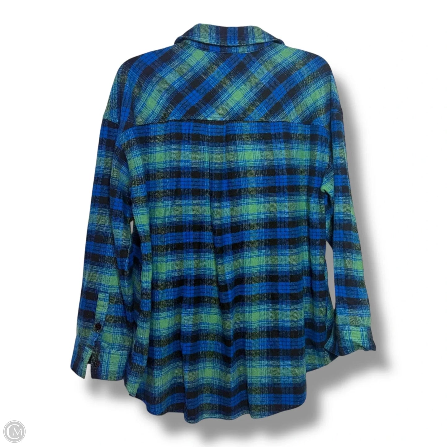 Top Long Sleeve By Bp In Plaid Pattern, Size: Xs