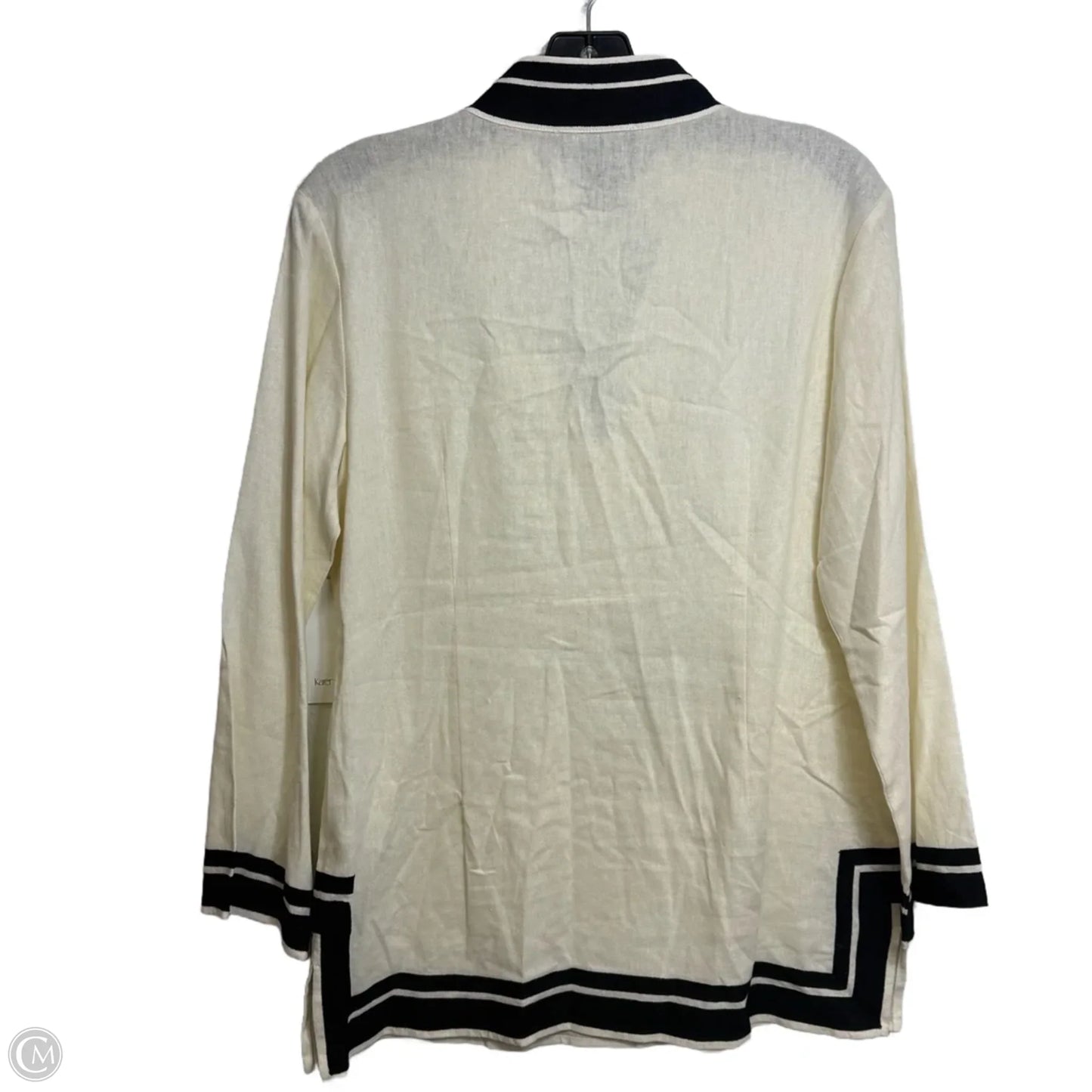 Top Long Sleeve By Karen Kane In White, Size: S
