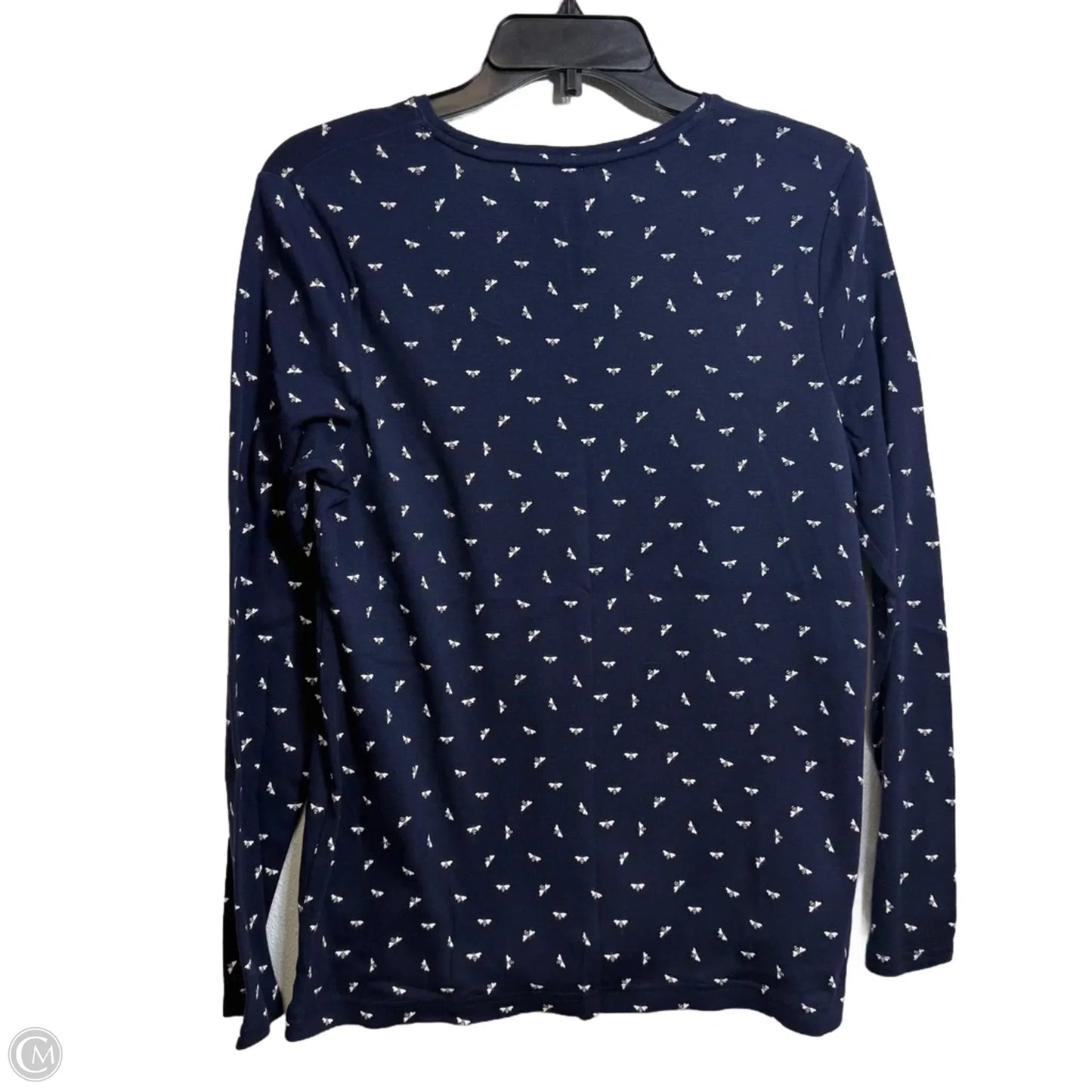Top Long Sleeve By Croft And Barrow In Navy, Size: M