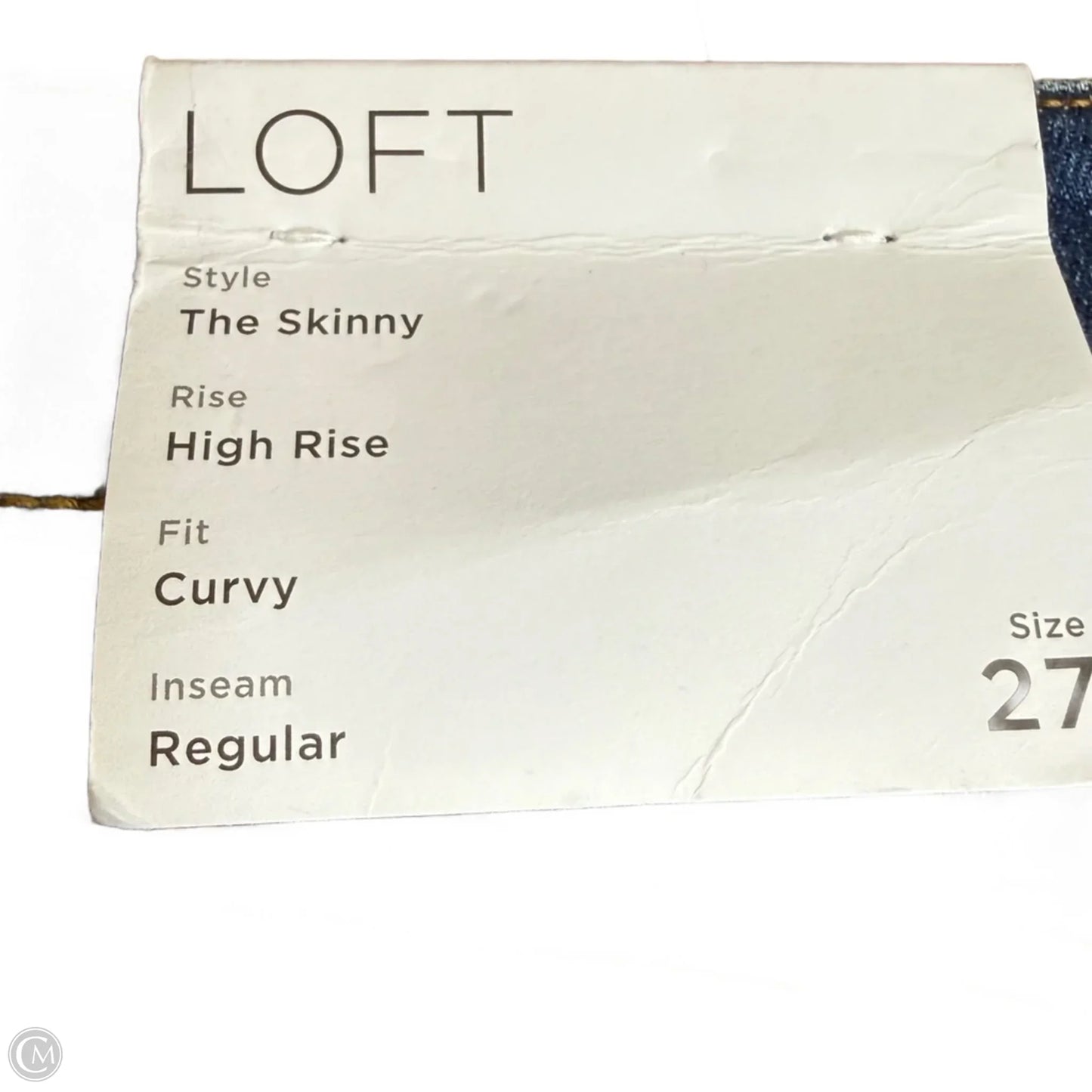 Jeans Skinny By Loft In Blue Denim, Size: 4