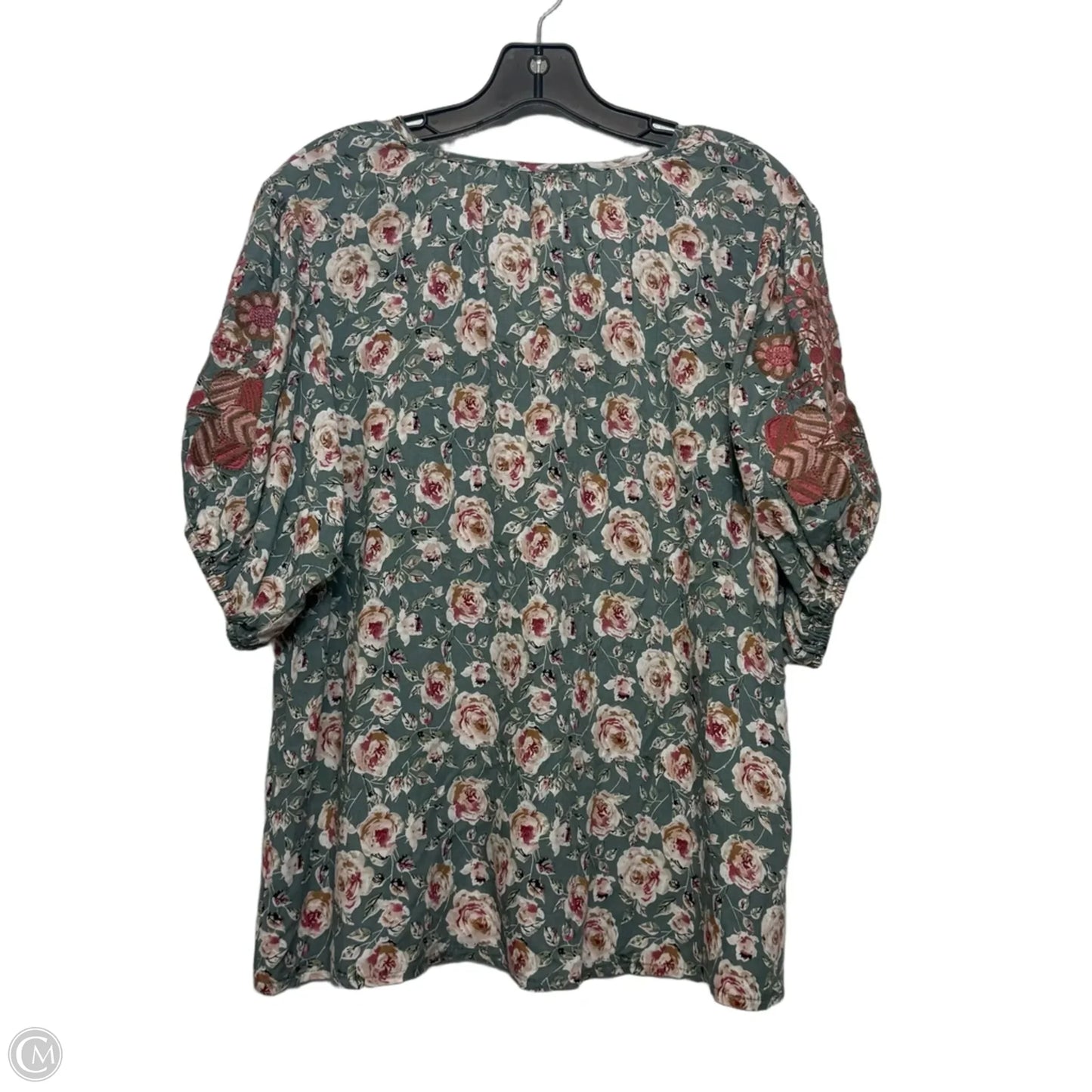 Top 3/4 Sleeve By Solitaire In Green, Size: L