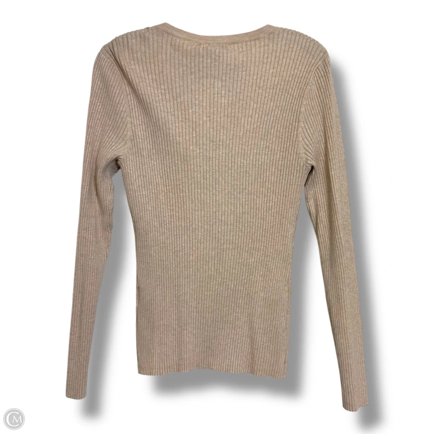 Top Long Sleeve By Inc In Beige, Size: M