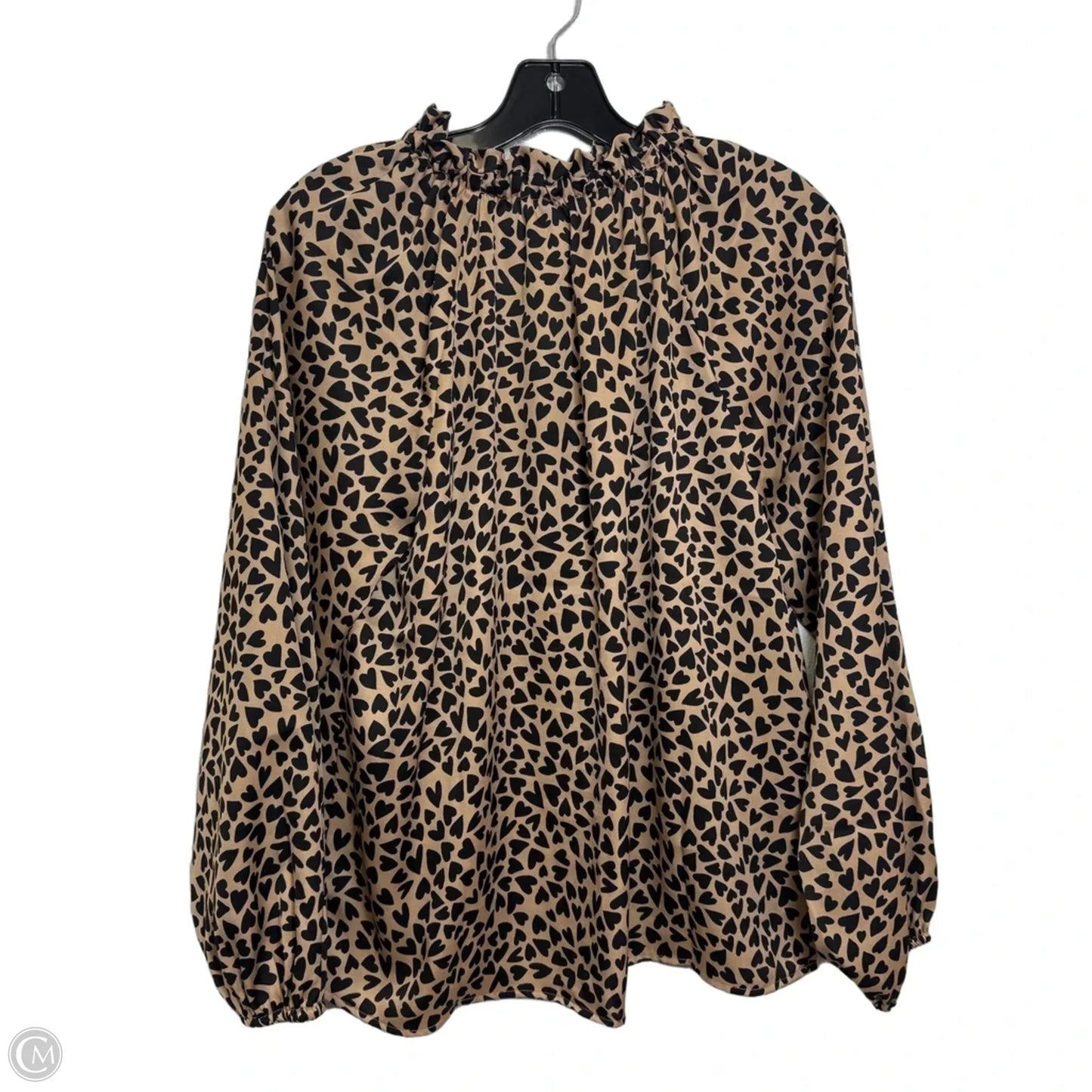 Top Long Sleeve By Ann Taylor In Animal Print, Size: M