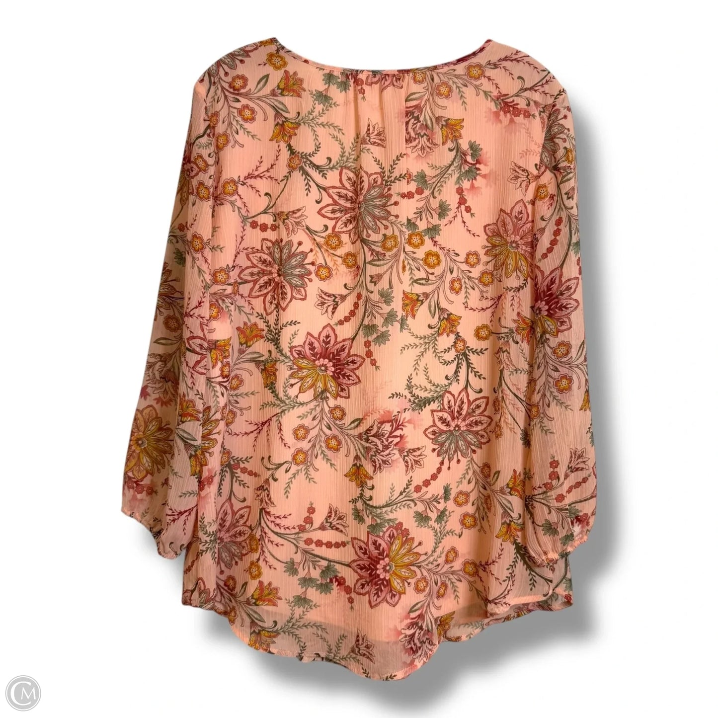 Top Long Sleeve By St Johns Bay In Multi-colored, Size: L