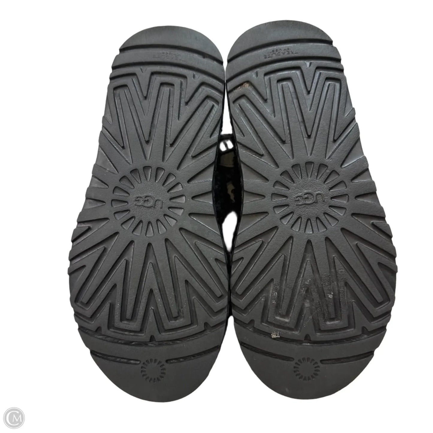 Slippers Designer By Ugg In Black, Size: 6