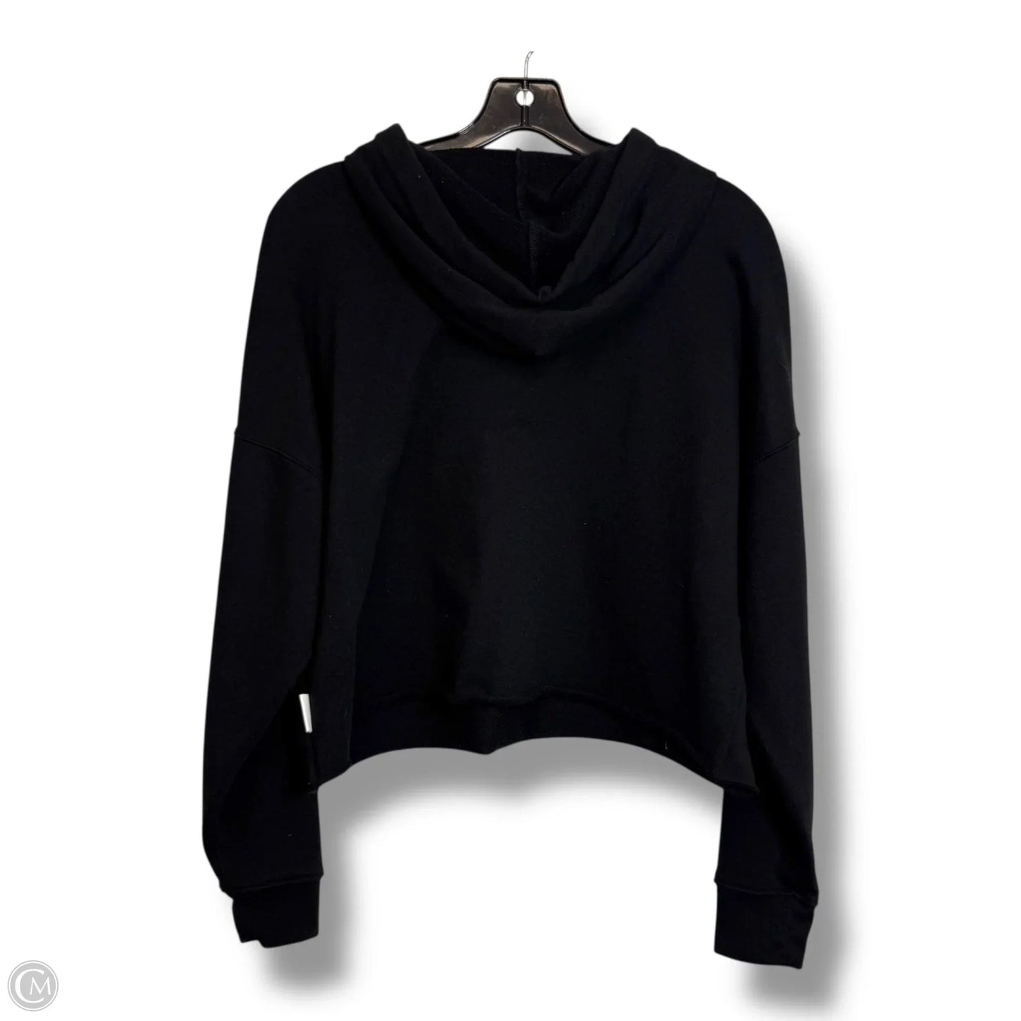 Athletic Top Long Sleeve Hoodie By Calvin Klein In Black, Size: S