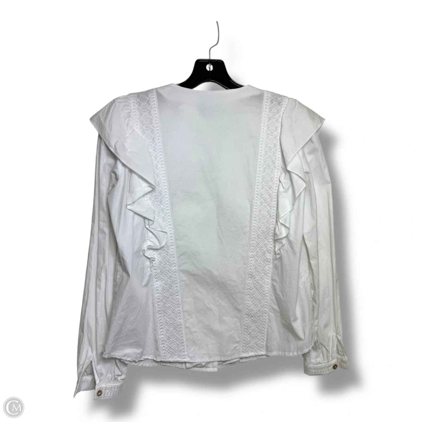Blouse Long Sleeve By Rebecca Minkoff In White, Size: Xs