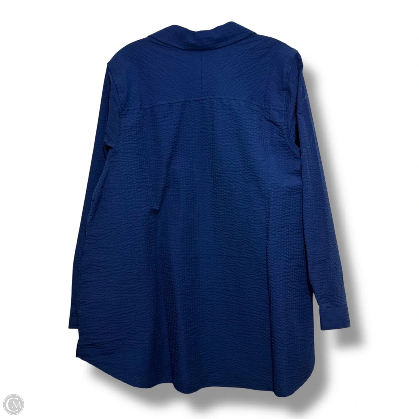 Top Long Sleeve By Joan Rivers In Navy, Size: 1x