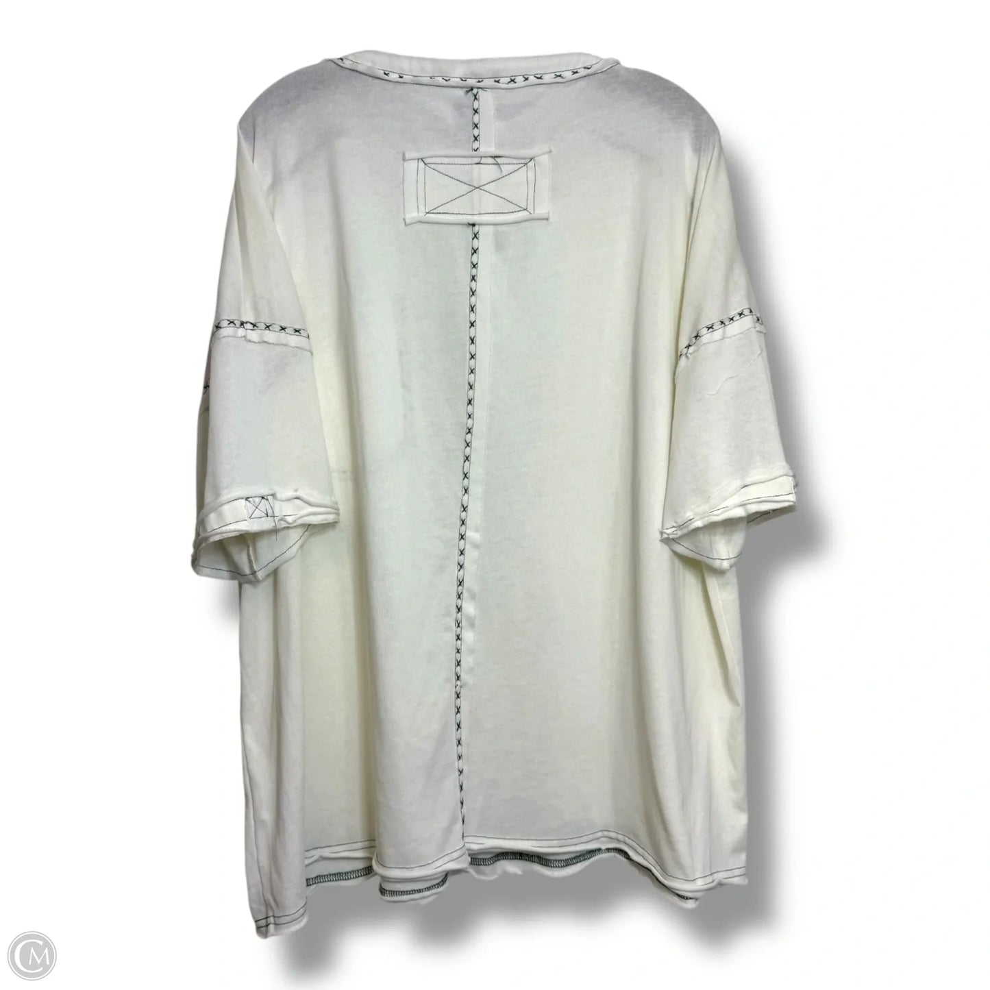 Top Short Sleeve By Oli & Hali In Ivory, Size: Xl